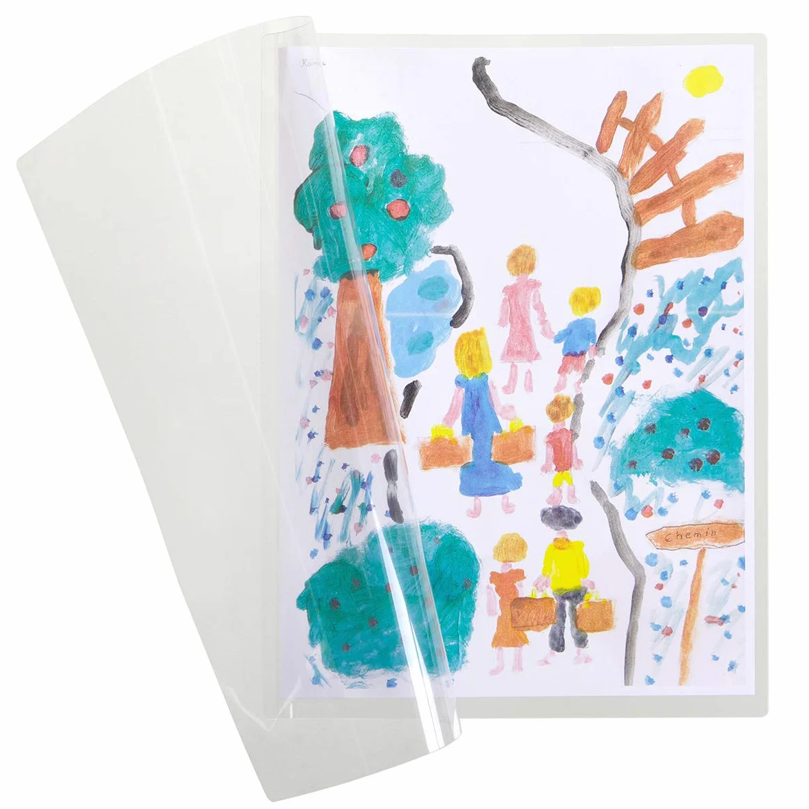 Bolsa de 10 fundas de Plastificación en frío A4 Transparentes para Laminar sin máquina