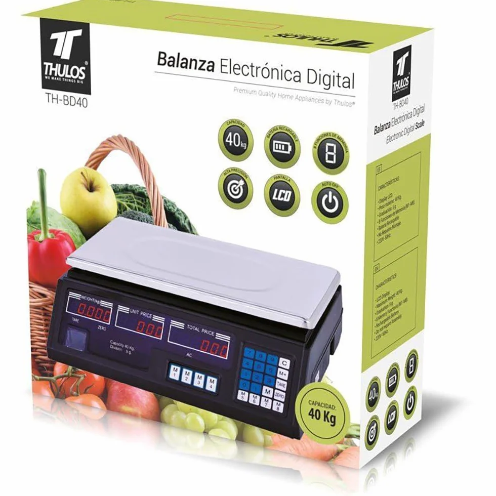 Balanza electrónica recargable 40Kg BD40