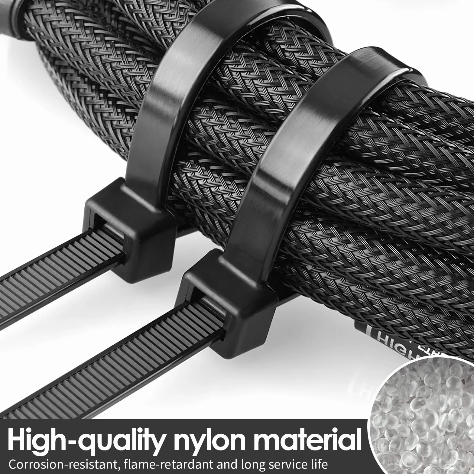 Bridas para Cables de Nylon Negro, Autoblocantes, 80mm x 1.8mm, para Organización de Cables, Electrónica y Bricolaje, Resistentes al Calor Resistente y duradero bridas pequeñas (300)