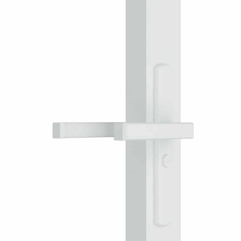 Toshilian Puerta Interior Cristal Puerta Puerta Cristal para Cocina Cuarto de Baño Blanco, 83x201,5 cm, Vidrio ESG y Aluminio