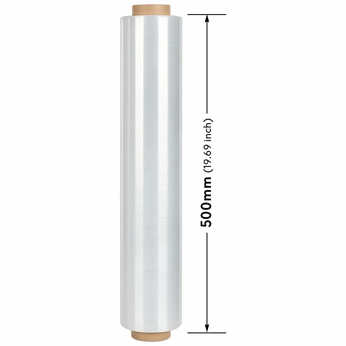 6 rollos de film estirable de 500 mm de ancho y 300 m de largo Transparente 20my - Film de embalaje robusto y flexible para envolver con seguridad, asegurar la carga, rollo de film estirable,