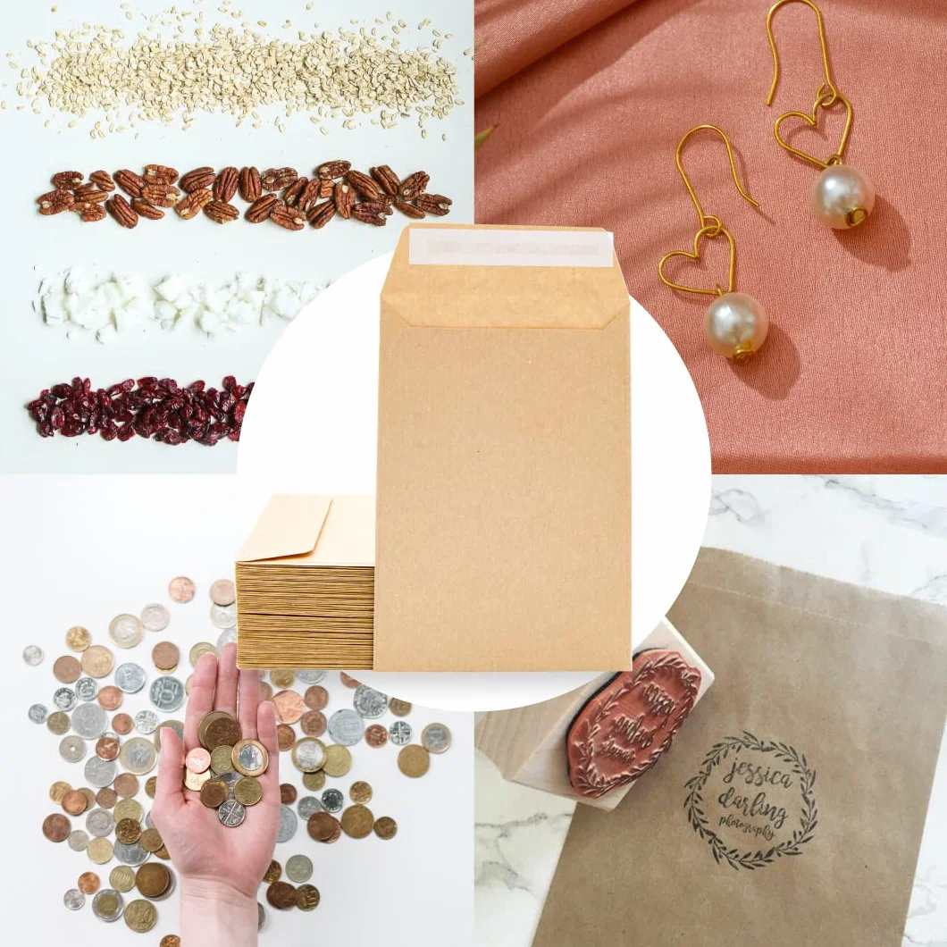 M-Office Sobres de papel kraft 100 x 145 mm para invitaciones o bolsas de regalo (100 unidades)