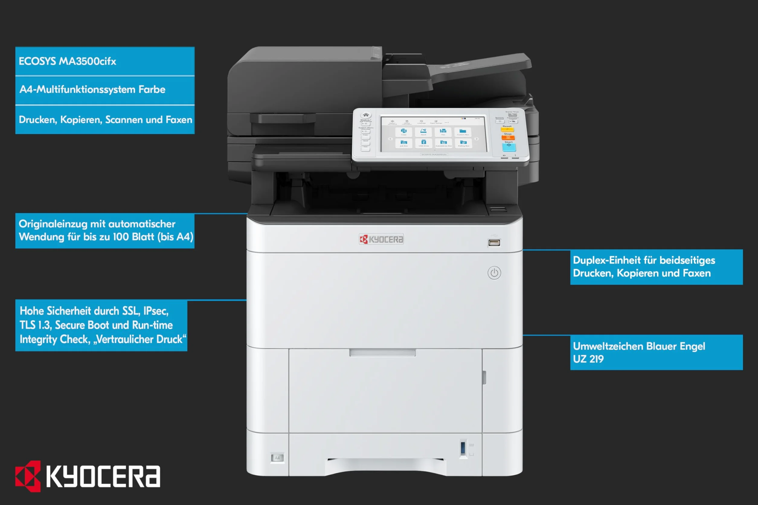 Kyocera Ecosys MA3500cifx Stampante Multifunzione Colore Laser A4