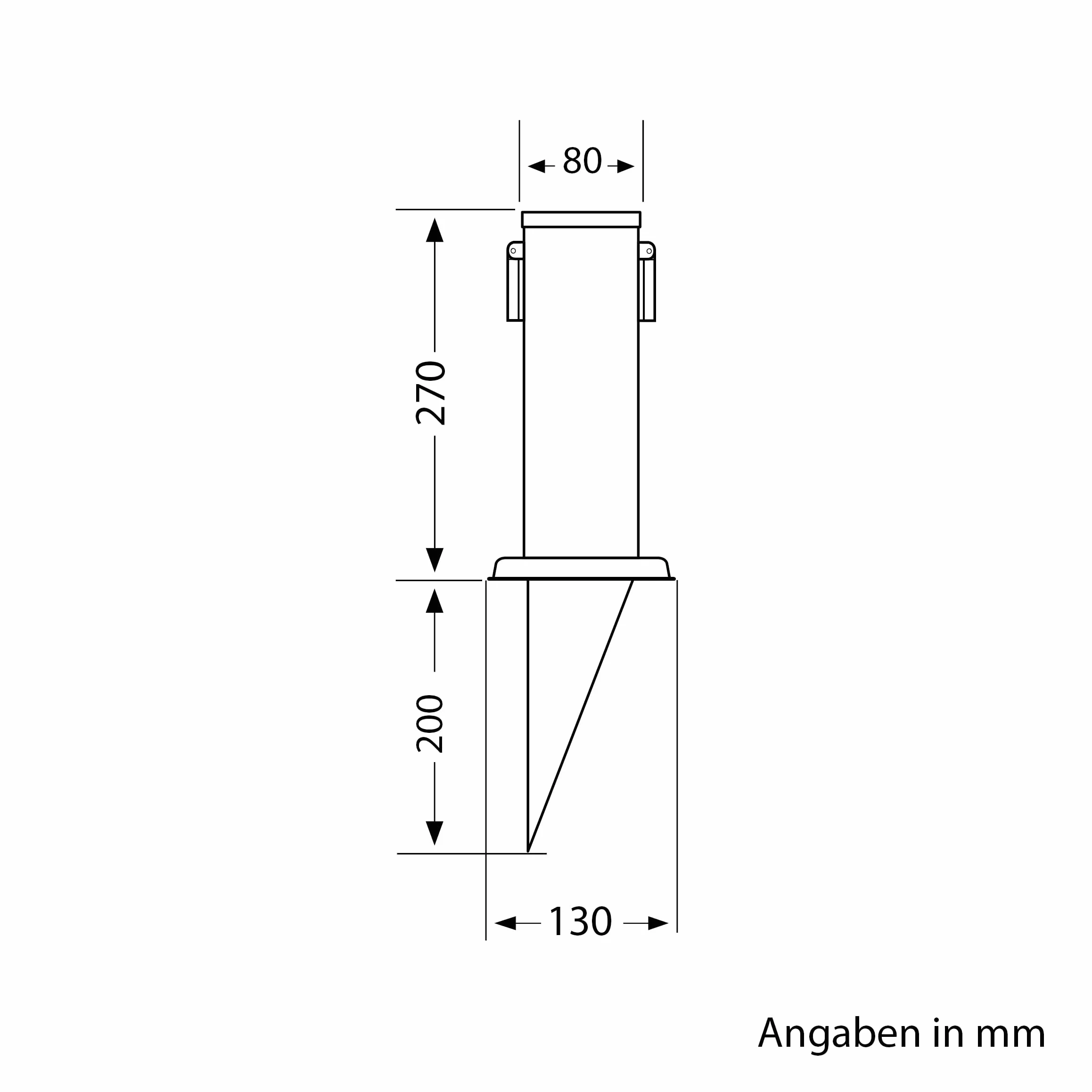 ledscom.de Polly Pilar de Toma de jardín con pincho de Suelo para Exteriores, IP44, 2 Conectores, Antracita, Angular, 27cm