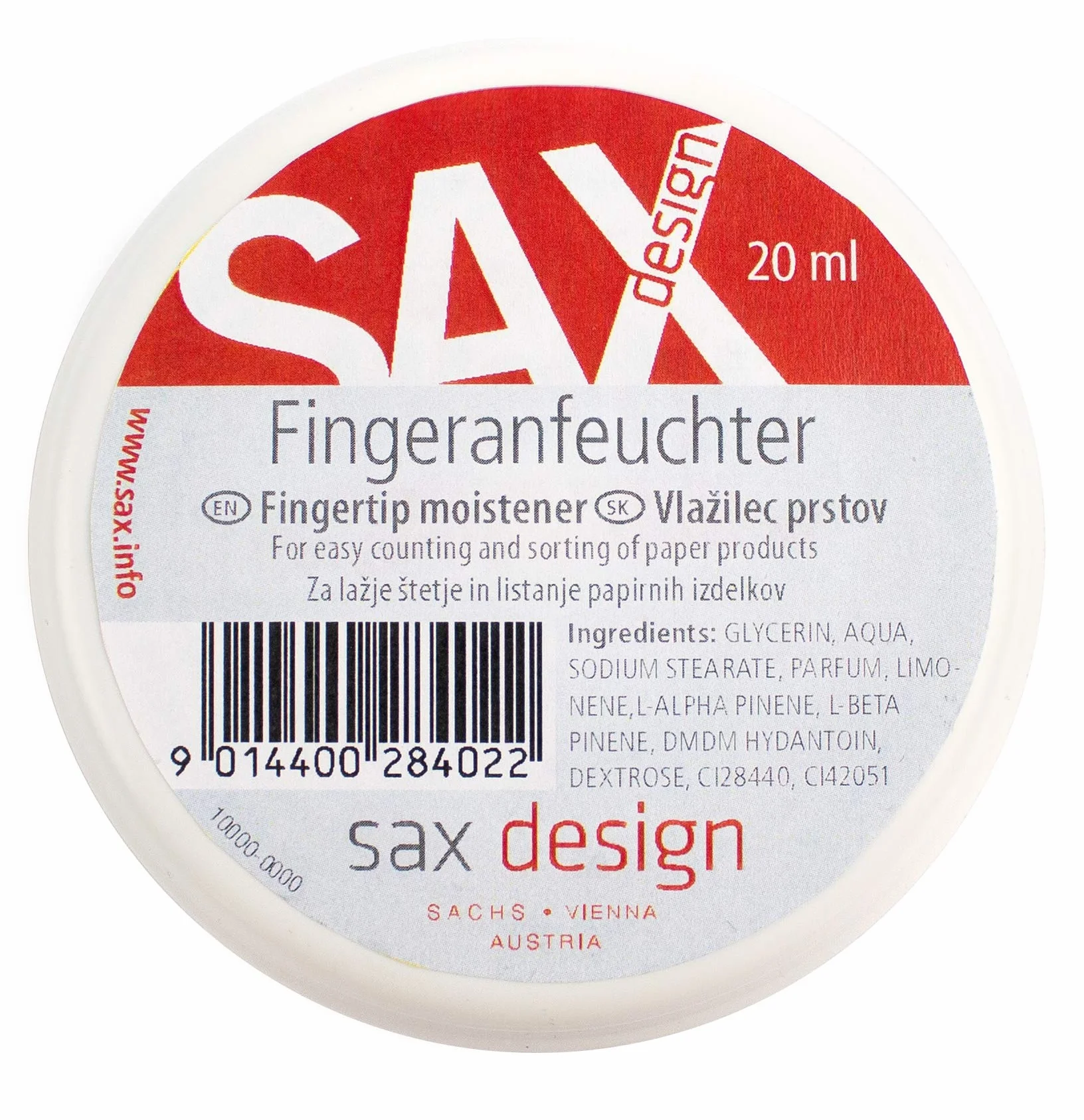 SAX hidratante de dedos 20ml con fragancia a menta