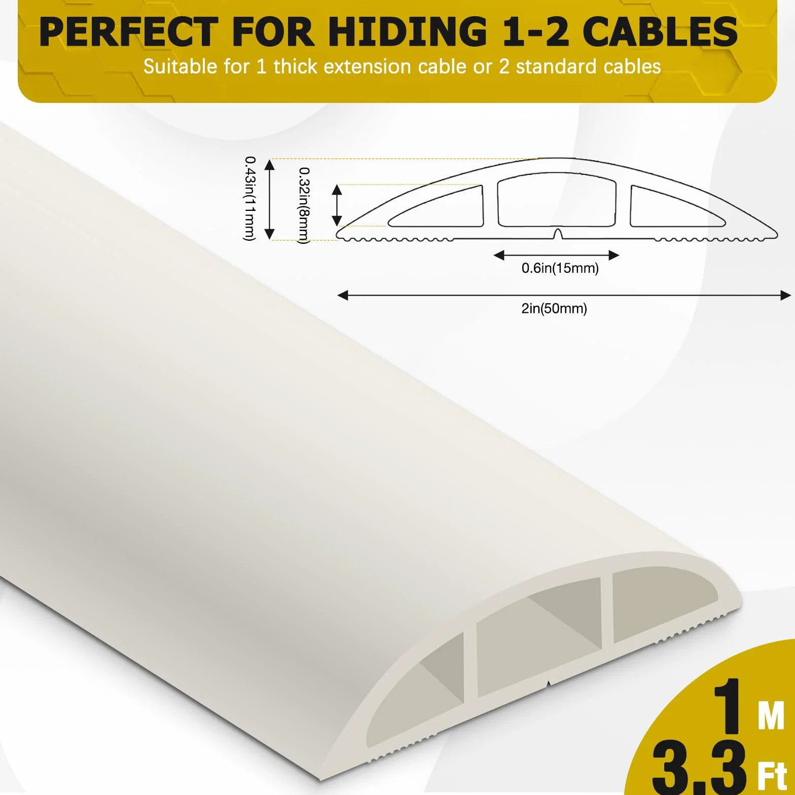 Conducto para Cables de Suelo Plano, Fácil de Cortar, para Hogar, Oficina, Escuela