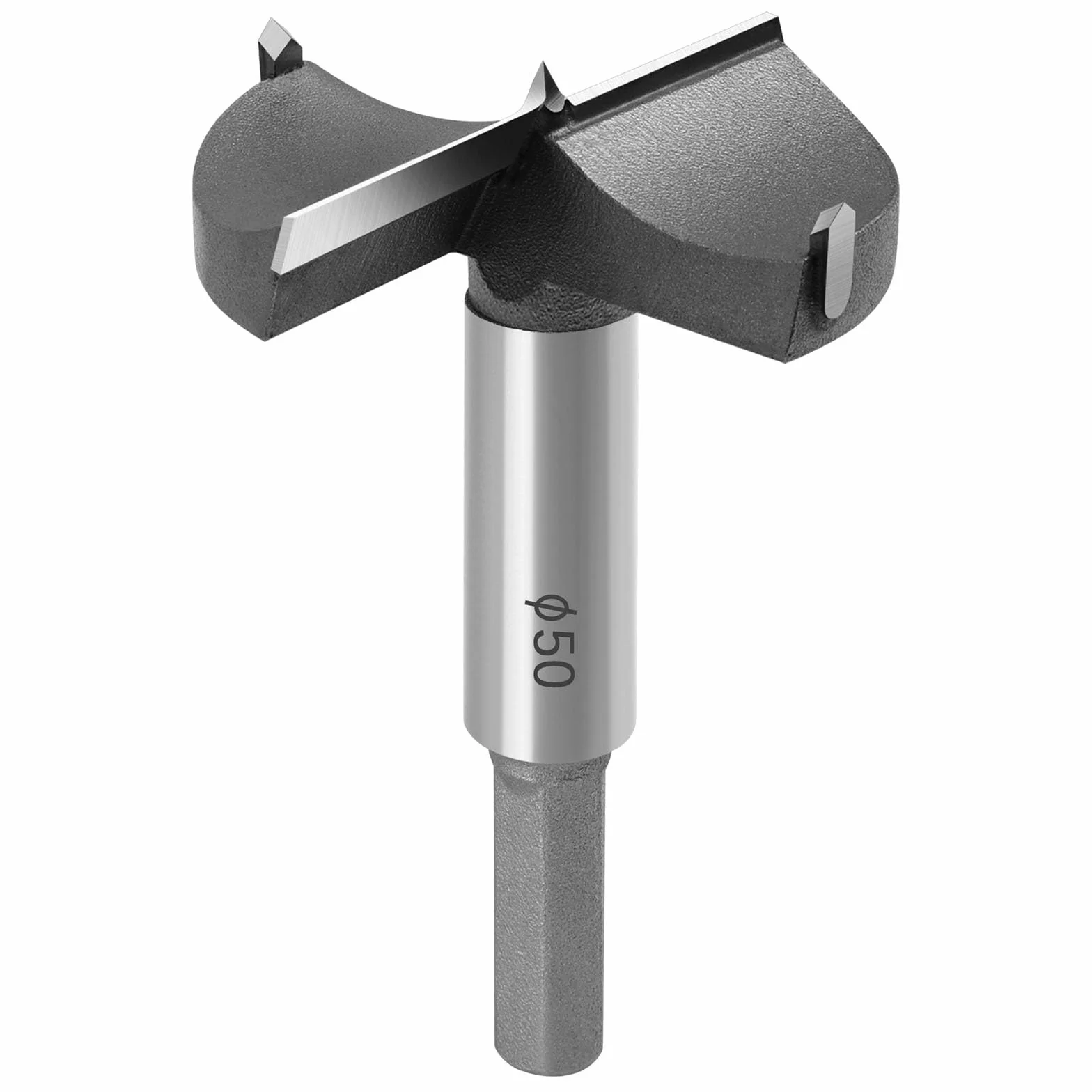 Flintronic Broca Forstner para Madera, Diámetro 50mm, Hole Saw Taladro, Acero al Tungsteno Titanium Recubierto, Corte Agujero en Carpintería, 1PCS