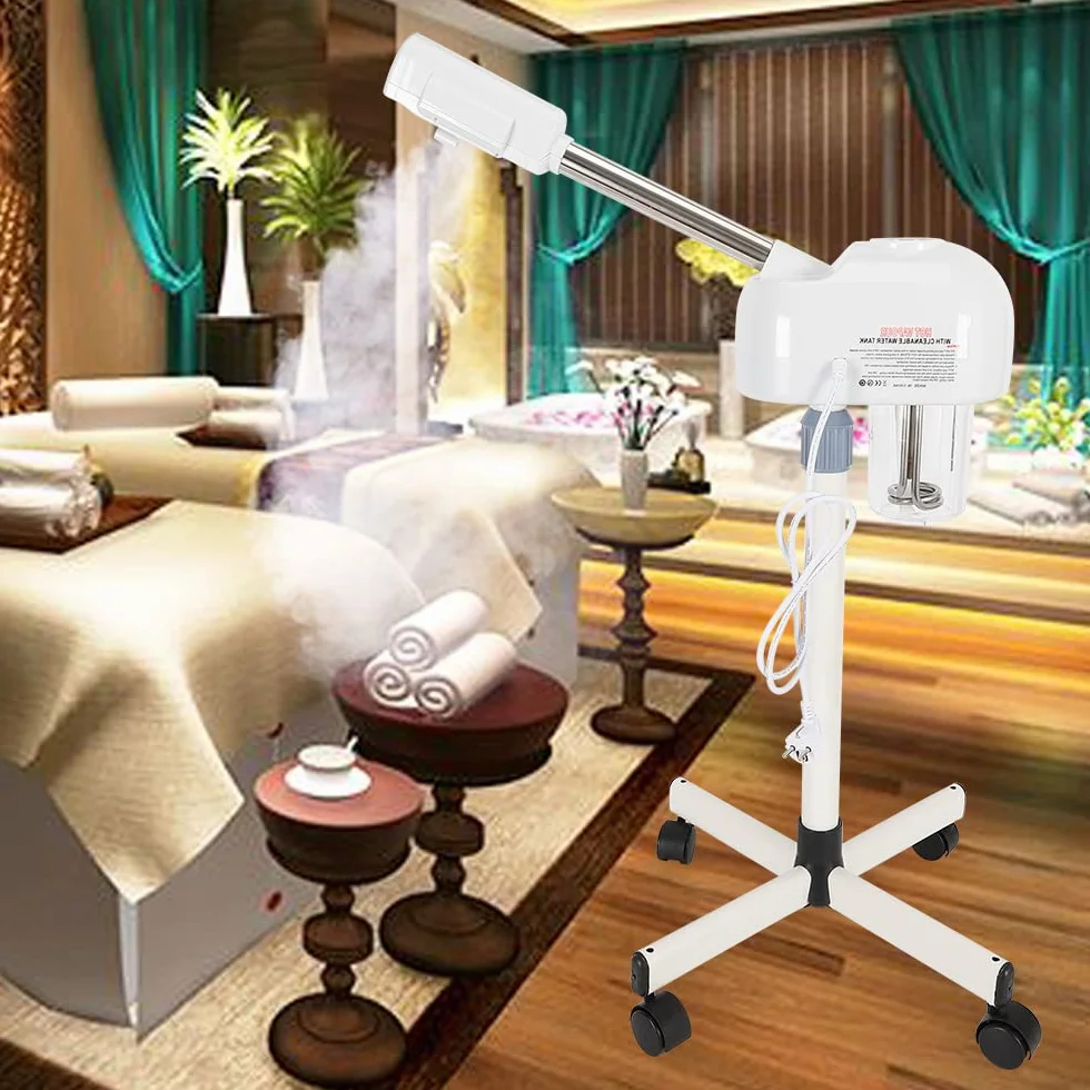Vaporizador de ozono de 50 W, dispositivo de vapor, sauna facial, altura ajustable 112-132 cm, vaporizador de ozono