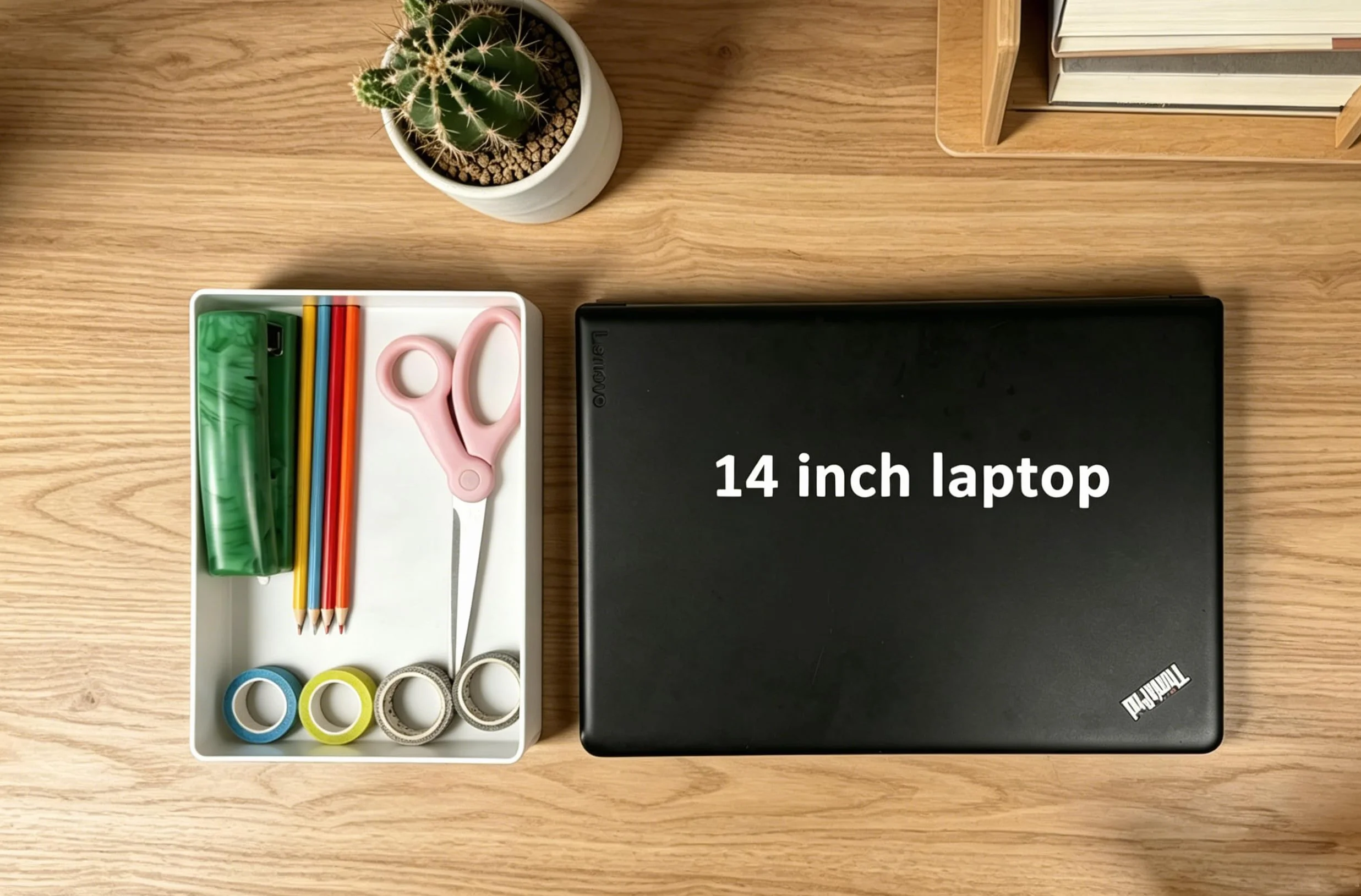 Amazon Basics Rectangular Organizador de Plástico, Bandeja para Accesorios, 24 x 17 x 5 cm, Blanco
