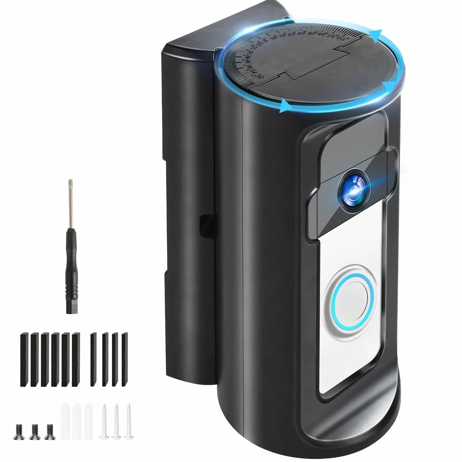 Timbre de la Puerta de Soporte, Video Timbre de la Puerta de Soporte, Timbre de la Esquina Adaptador, Compatible con Video Doorbell Wired Pro2 Plus/3/2/1