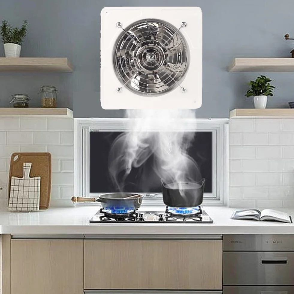 Tyenaza Ventilador Axial de 40W, Ventilador Extractor de Aire Silencioso, 150 mm Extractor Ventilador Extractor de Aire, para Techo y Pared, para Hogar BañO Cocina Garaje VentilacióN(Blanco Crema)