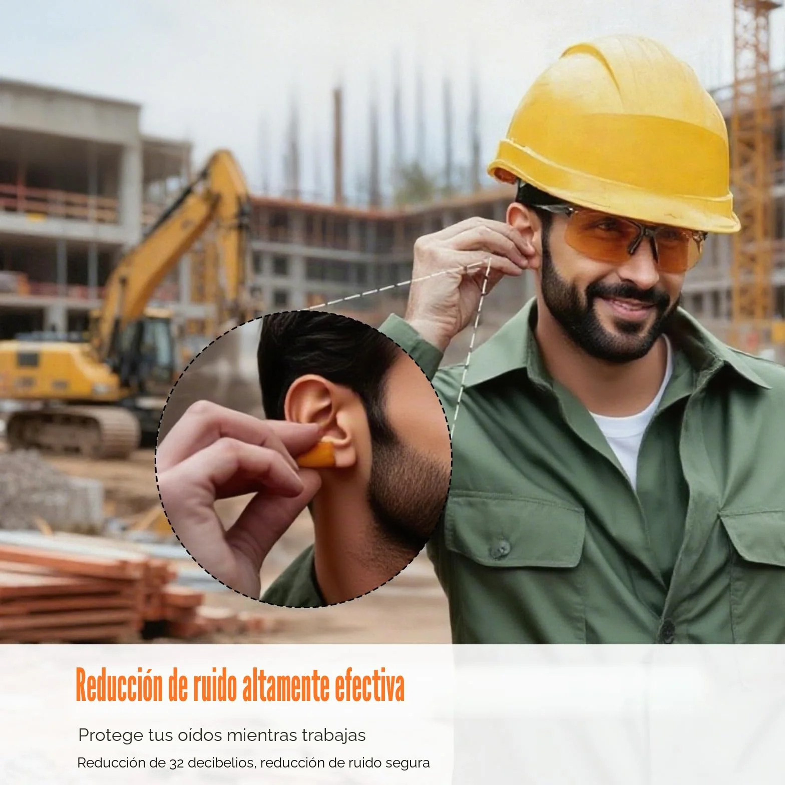 Tapones Oidos Ruido Dormir, Tapones para los Oídos de Espuma Suave, Protección Auditiva Reutilizables, Ear Plugs para Estudiar, Trabajo, Viajes