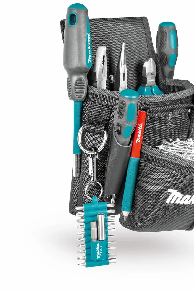 Makita E-15198 Bolsa contenedor 2 Bolsillos cinturón Herramientas manuales