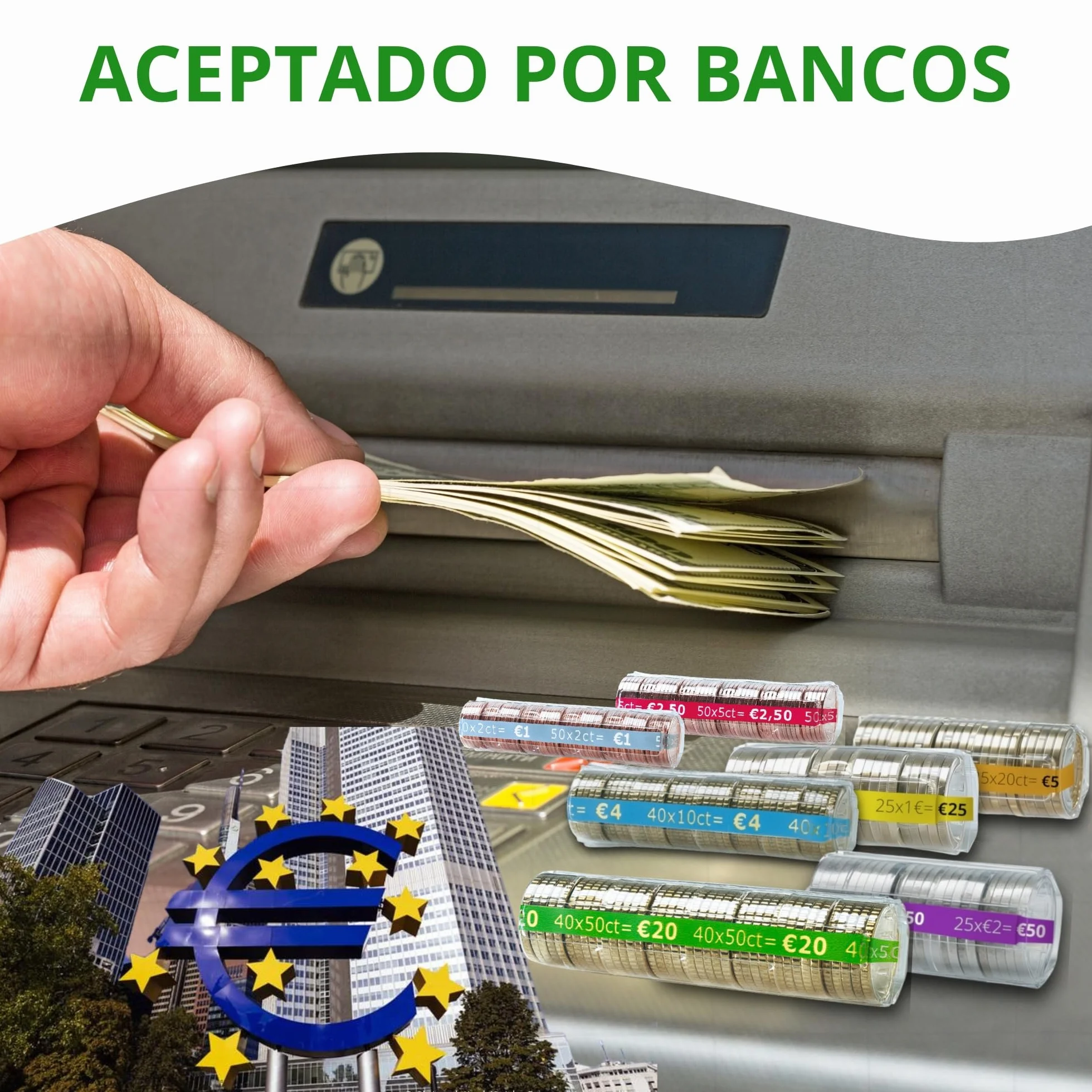 AF 120 Blister Monedas Mix 15 blister 1,2,5 centimos 15 Blister 2 Euros 15 Blister 1 Euro 50cent 20cent 10cent