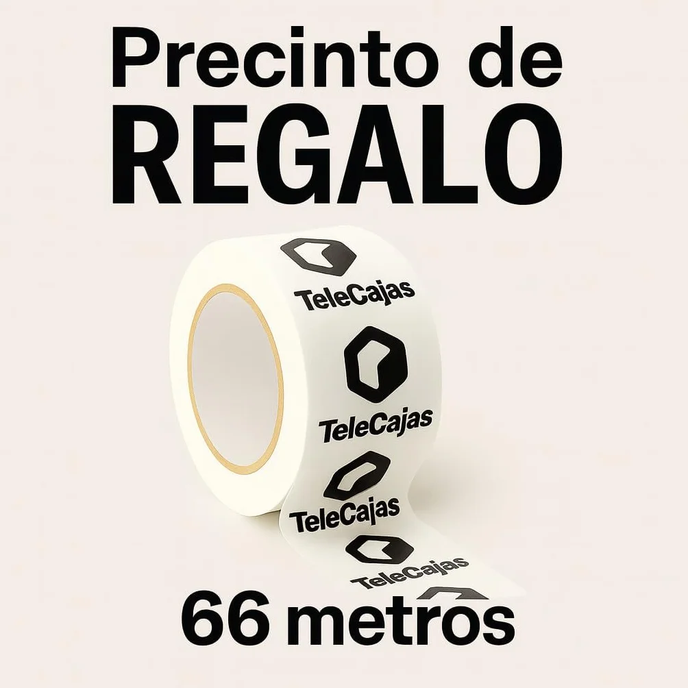 TELECAJAS | 10 Cajas 50x35x35 cm de Cartón con Asas de Mudanza Grandes Resistentes | Ideales para Ropa y Envíos | Regalo 1 Precinto Adhesivo cierre de Cajas | Pack de 10 + Cinta
