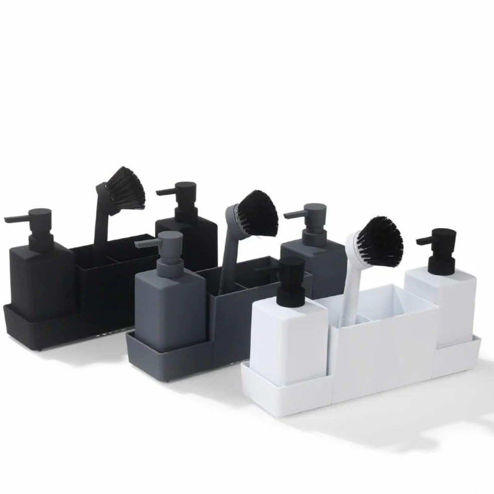Fregadero de cocina para carrito con dispensador de jabón, organizador de encimera, plástico ABS, 350 ml