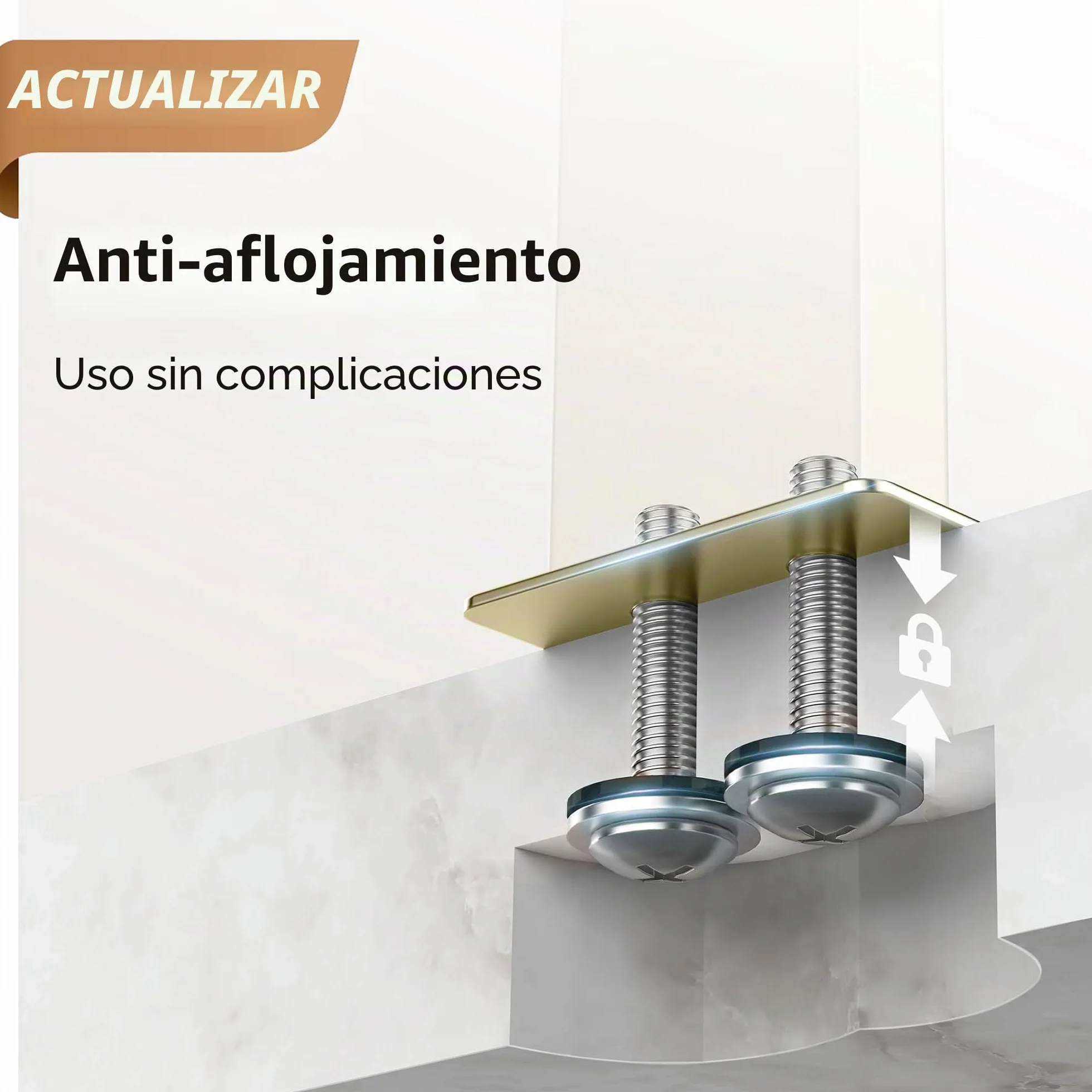 KES Toallero de Pie en Oro, Toallero Independiente con 2 Brazos, Toallero de Acero Inoxidable SUS304, Base de mármol, BTH217-BZ