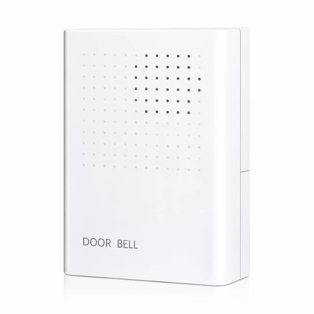 Timbre Eléctrico 12V Cableado para Puerta, Sonido Claro y Potente, Resistente Agua ABS, Hogar