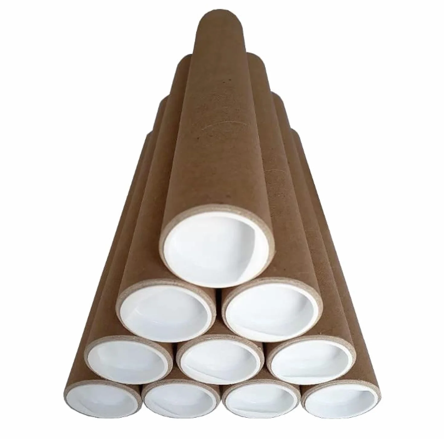 ELIX Rollo de envío con tapa 25-87 cm 280 mm 38 mm DIN A4 10 unidades 30x3,8 cm Marrón