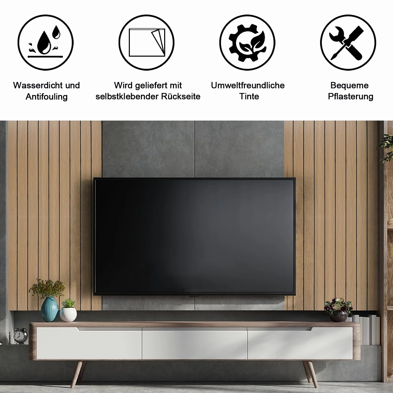 Paneles de pared 3D con aspecto de madera, autoadhesivos, paneles de madera 3D, 10 unidades de 40 x 40 cm, revestimiento de pared de PVC, resistentes al agua y al calor, pegatinas para pared, techos,