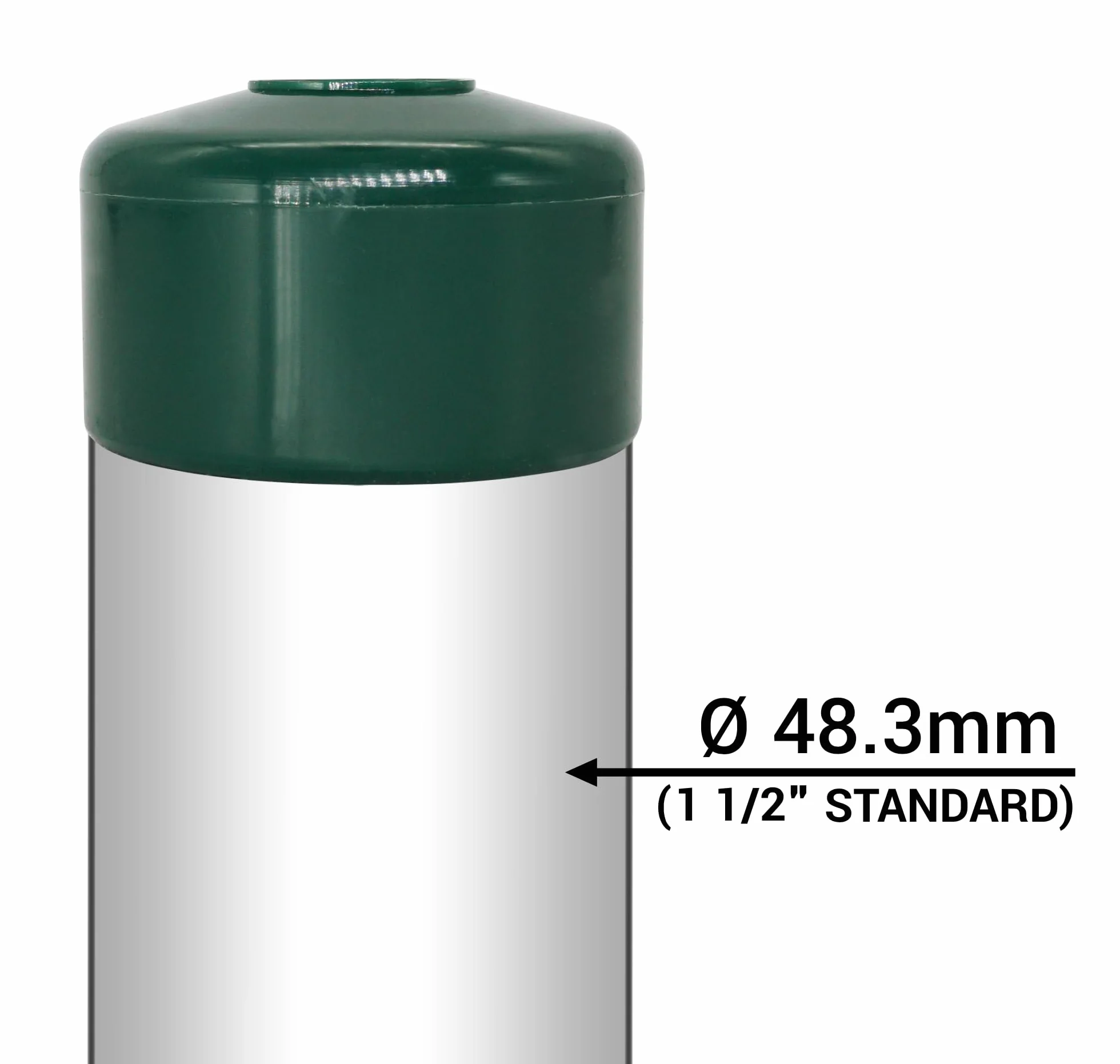 SKIR'CO (30 piezas) Tapas de postes de valla, tapas redondas de plástico verde de 48.3 mm para postes redondos de pared gruesa, cubiertas de postes de valla, verde musgo RAL 6005