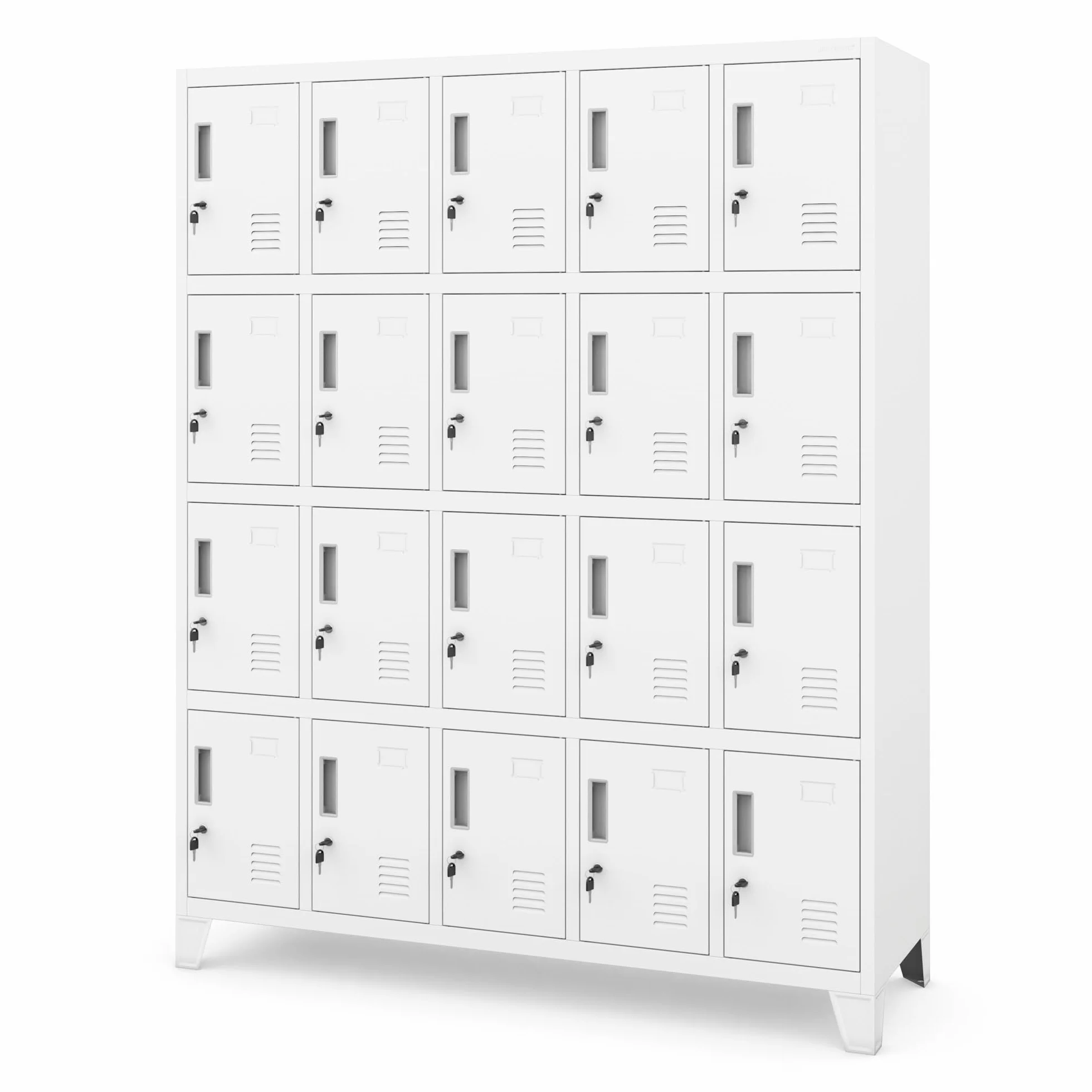 Armario Metálico 5B4A 20 Compartimentos 172x136x45 cm Blanco