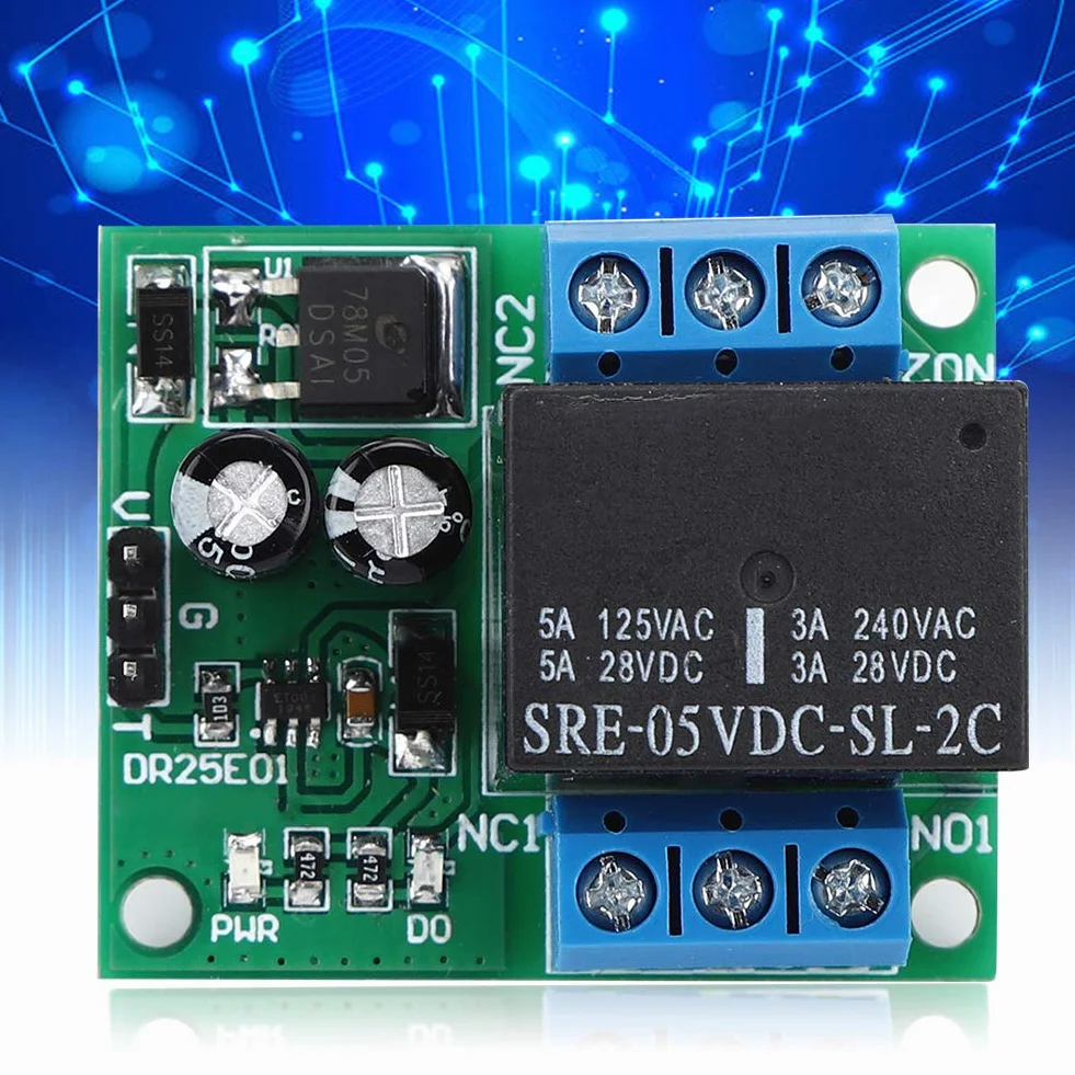 Placa del Módulo de Relé de Señal Placa de Relé Biestable de Doble Tiro Placa de Relé Biestable Voltaje de Entrada Versión de 24 V 12 V Opcional Para Accesorios de Computadoras Automotrices(Dc6-24V)