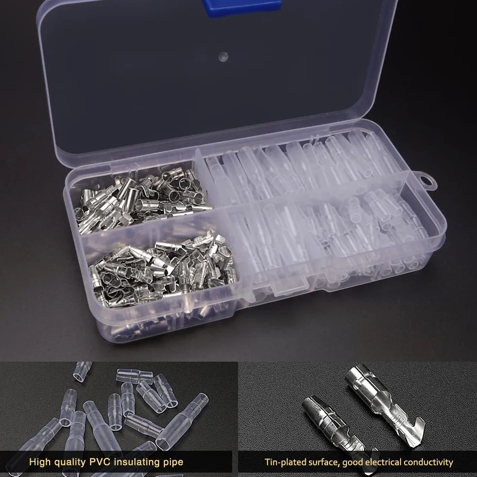 YIXISI 200 Piezas Kit de Conectores de Bala de Latón 3.9 mm Macho y Hembra con Cubierta de Aislamiento
