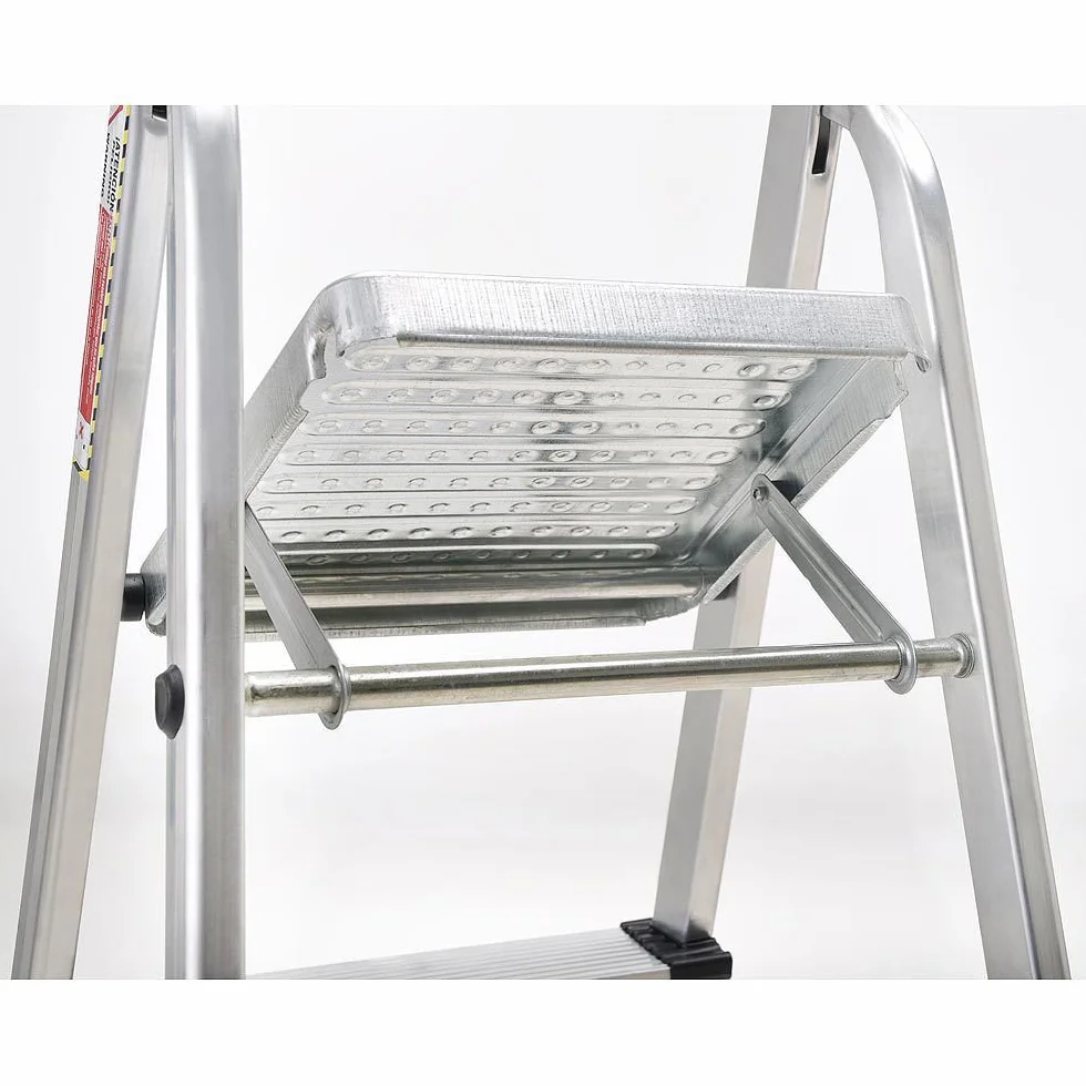 Oryx Escalera Aluminio 3 Peldaños Plegable, Uso doméstico, Antideslizante, Ligera y Resistente