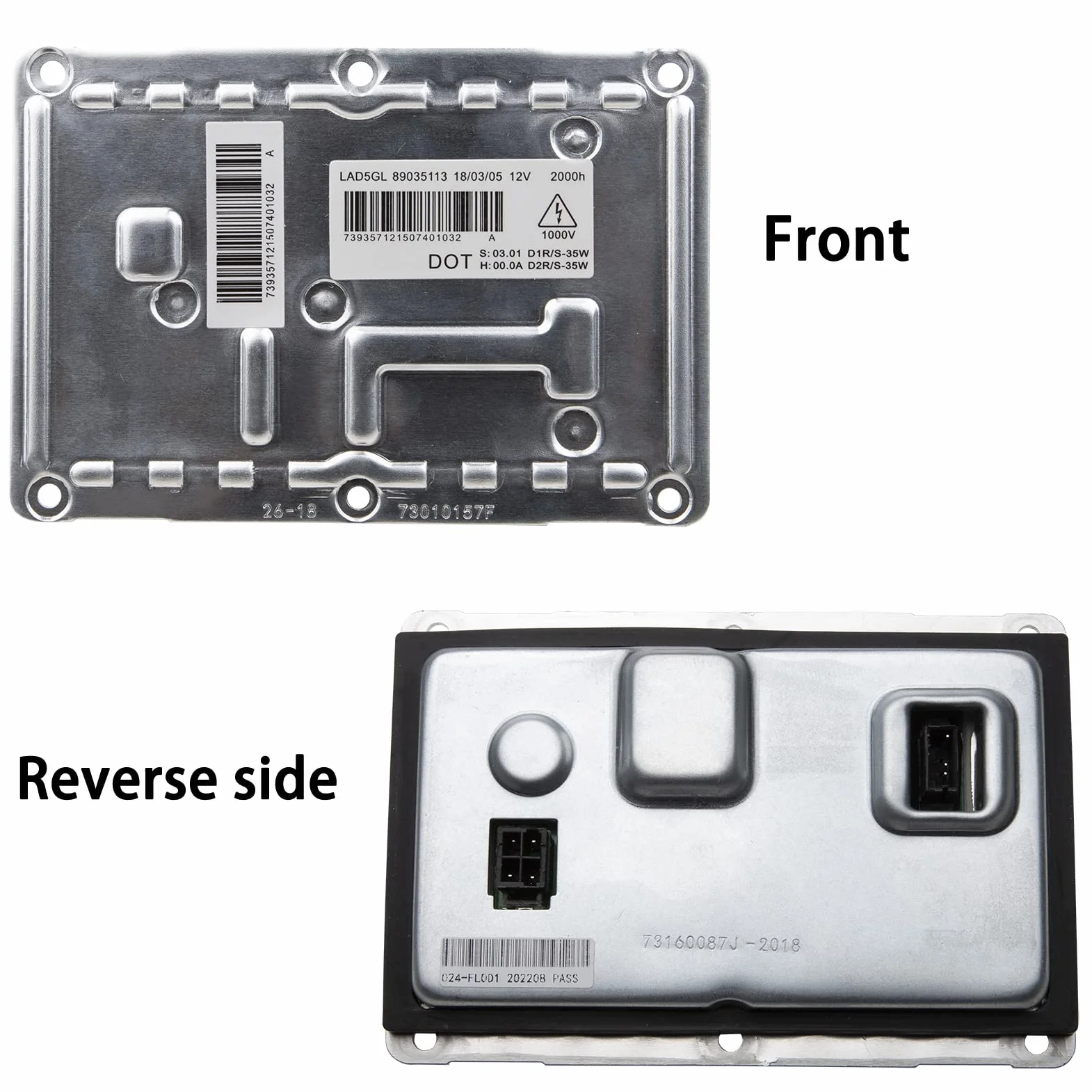 KASturbo D1R D2R Balasto de xenón HID de 4 Pines para Unidad de Control de Faros Compatible con A4, E81, E87, C4, Seat, Opel, Volvo, P-assat B6 3D0907391B 8E0907391A LAD5GL