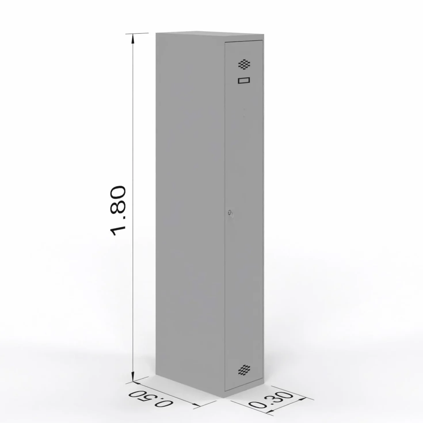 Spacio Taquilla Metalica 180cm Armario Metalico 8 Compartimentos 8 Puertas Cerradura Gris Ral 7035