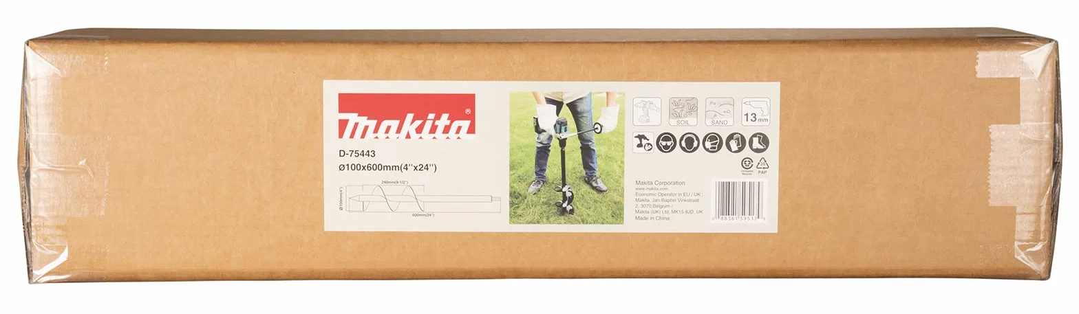Makita D-75443 - Broca para taladro (100 x 600 mm)