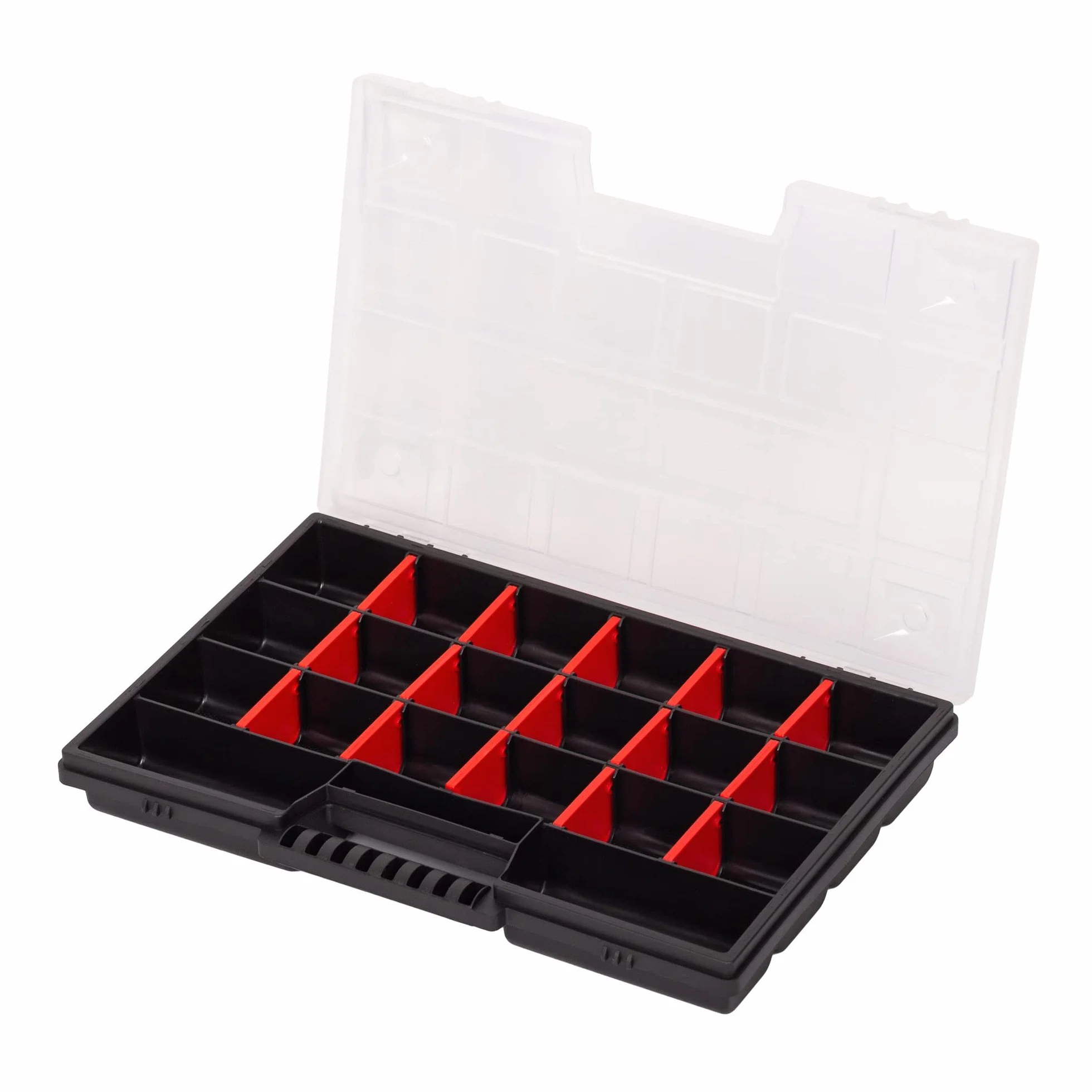 MIVOS Caja organizadora 12 pulgadas 21 compartimentos 290x195x35 mm para tornillos y piezas pequeñas