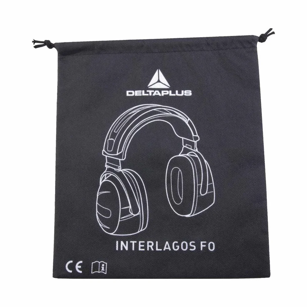 DELTA PLUS Deltaplus Interlagosfo SNR - Almohadillas acolchadas plegables de ABS de 30 dB con 2 arcos ajustables cómodos, color negro