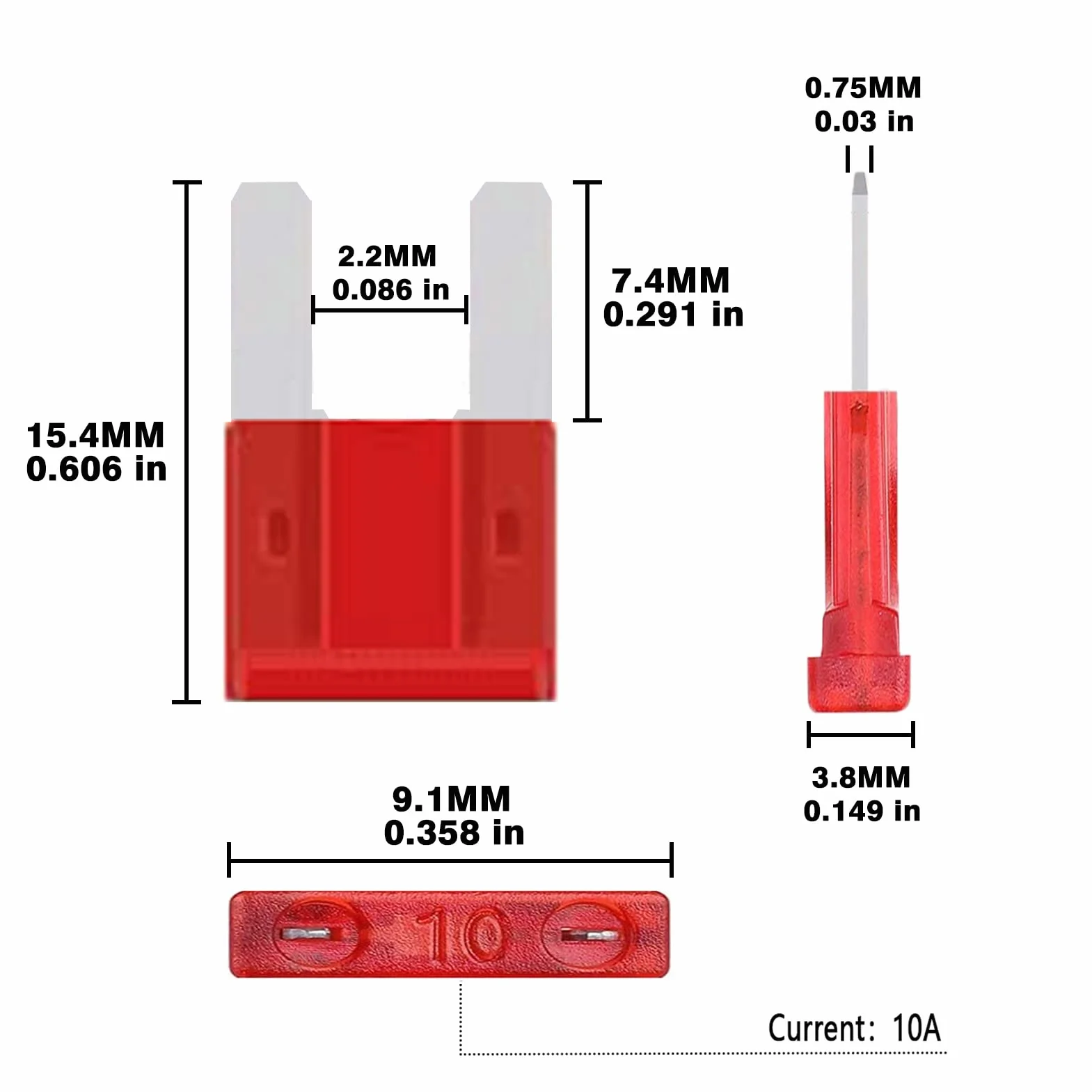 AUKENIEN Micro2 Fusibles Coche Kit 5A 7,5A 10A 15A 20A 25A 30A Fusibles 12V Micro 2 Fusible Coche para Moto Automóviles Autocaravana Caravanas Vehículos Camper