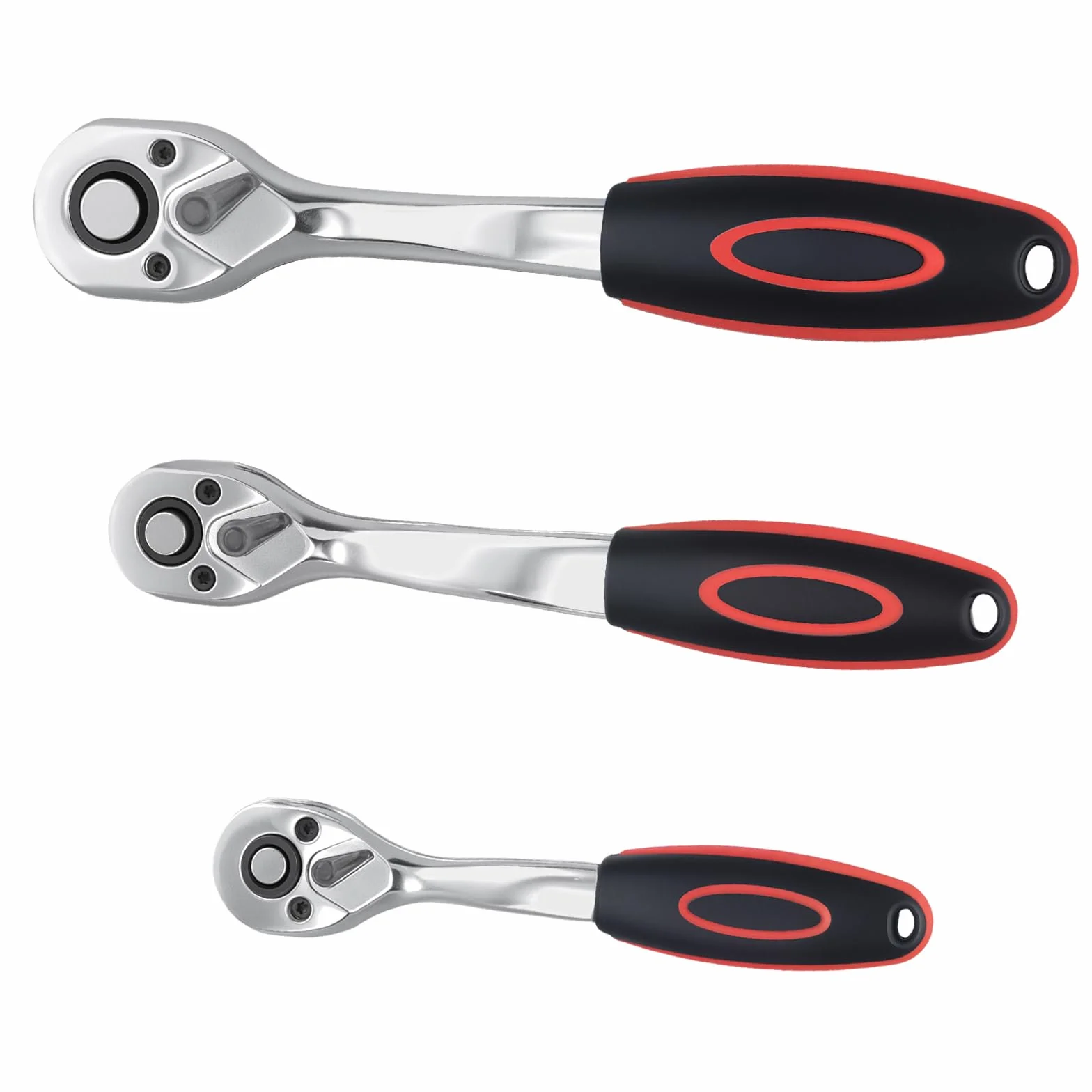 3 llaves de trinquete de 1/4 pulgadas, 3/8 pulgadas, 1/2 pulgadas, 72 dientes de acero 45CrV, llave dinamométrica para reparación de coches, mantenimiento