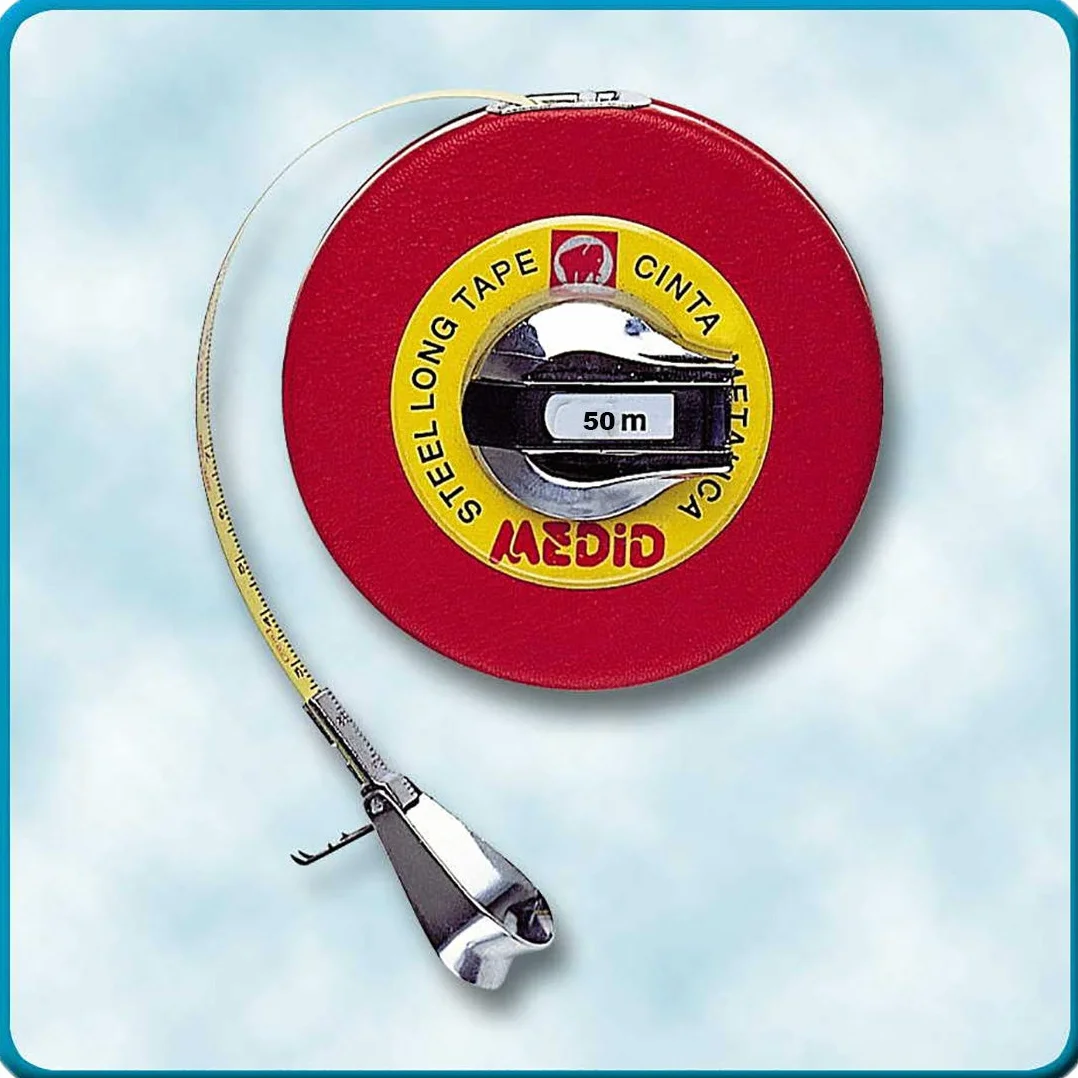 Medid MD/265050 Cintas métricas metálicas con estuche recubierto, 50 m