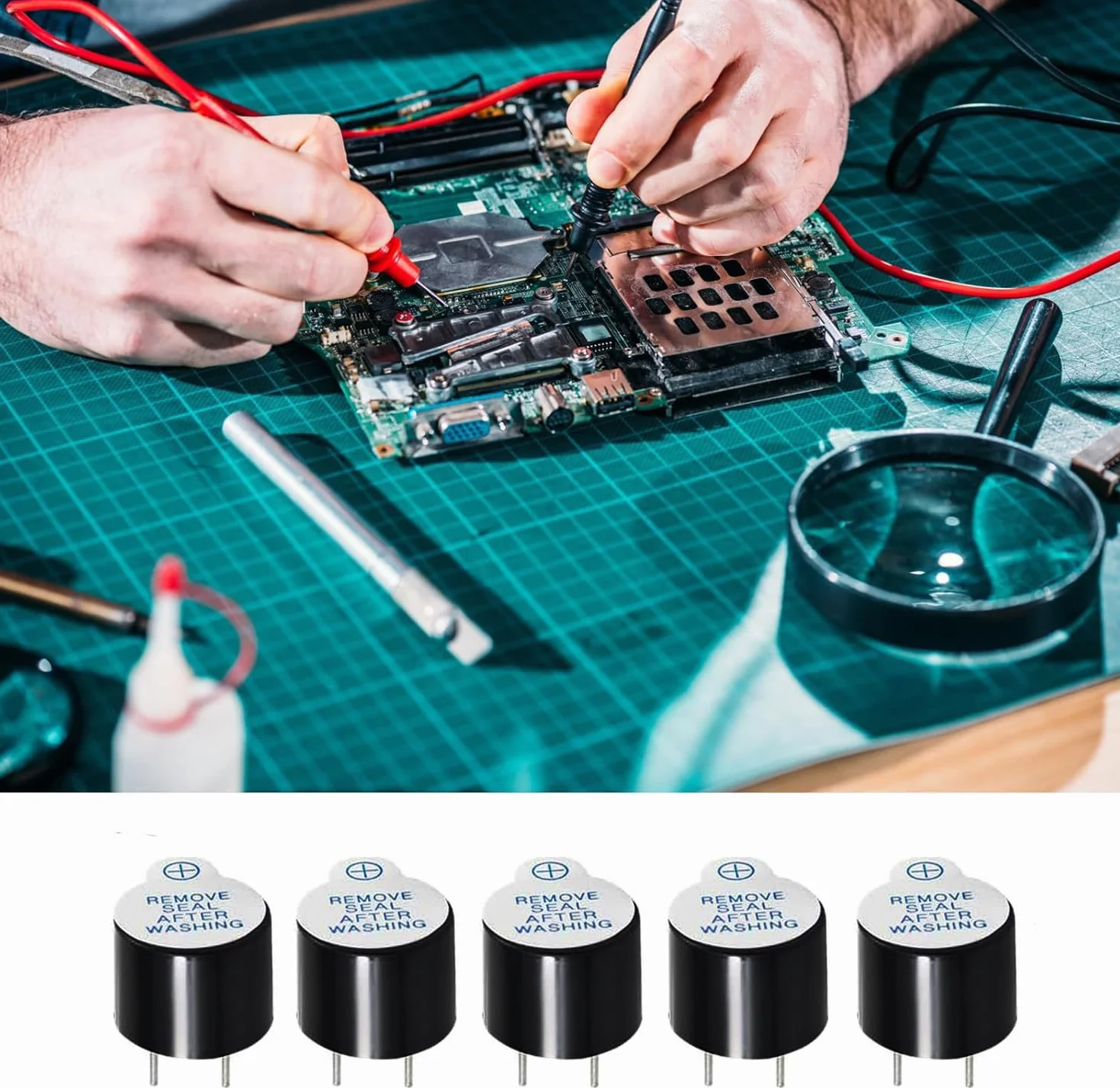 RUNCCI-YUN 20 Piezas DC 5V zumbadores Activos Arduino Zumbador, Sonido Continuo para Arduino Raspberry Pi