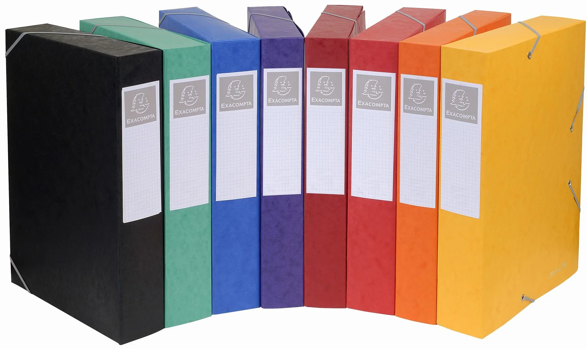 Exacompta Pack 10 Carpetas de Proyecto con Goma, Surtido Colores Aleatorios