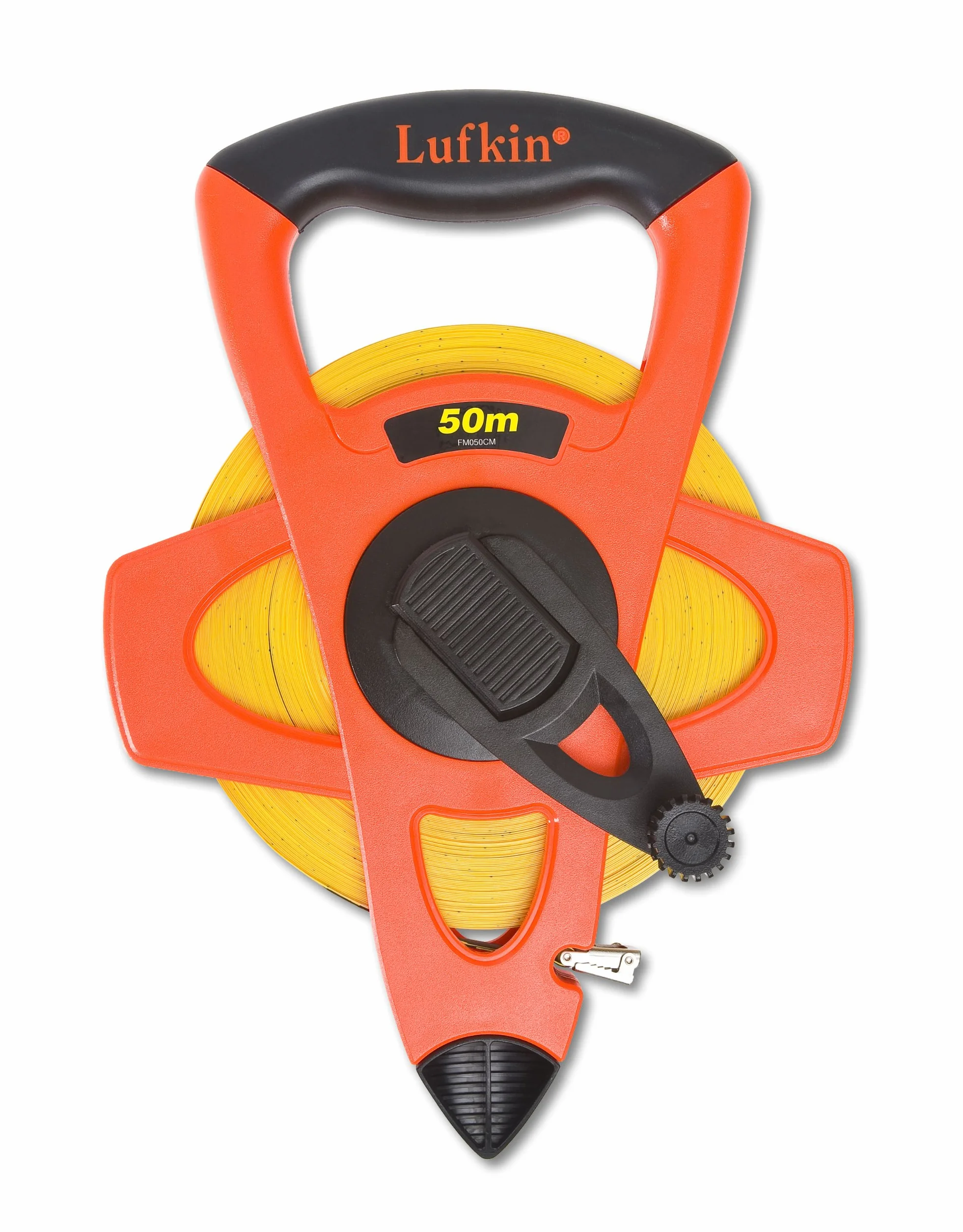 Lufkin Crescent Lufkin FM050CM - Cinta métrica de fibra de vidrio (13 mm x 50 m), color naranja y negro