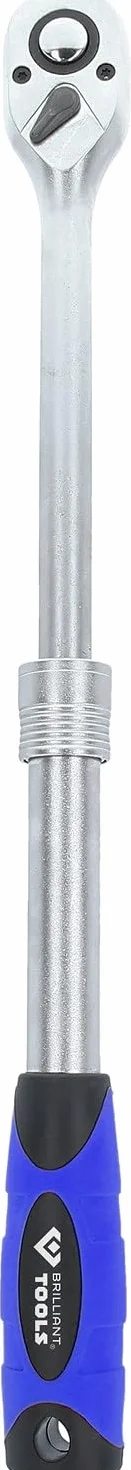 BRILLIANT TOOLS BT022992 Carraca reversible telescópica de 1/2" [Powered by KS TOOLS]