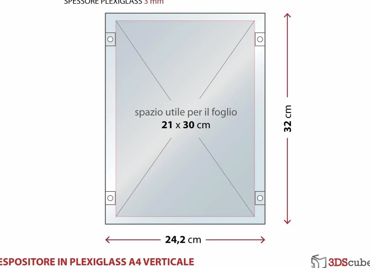 Placa de metacrilato de pared con bolsillo abatible A4 vertical 21x30 cm soporte para alertas y folletos