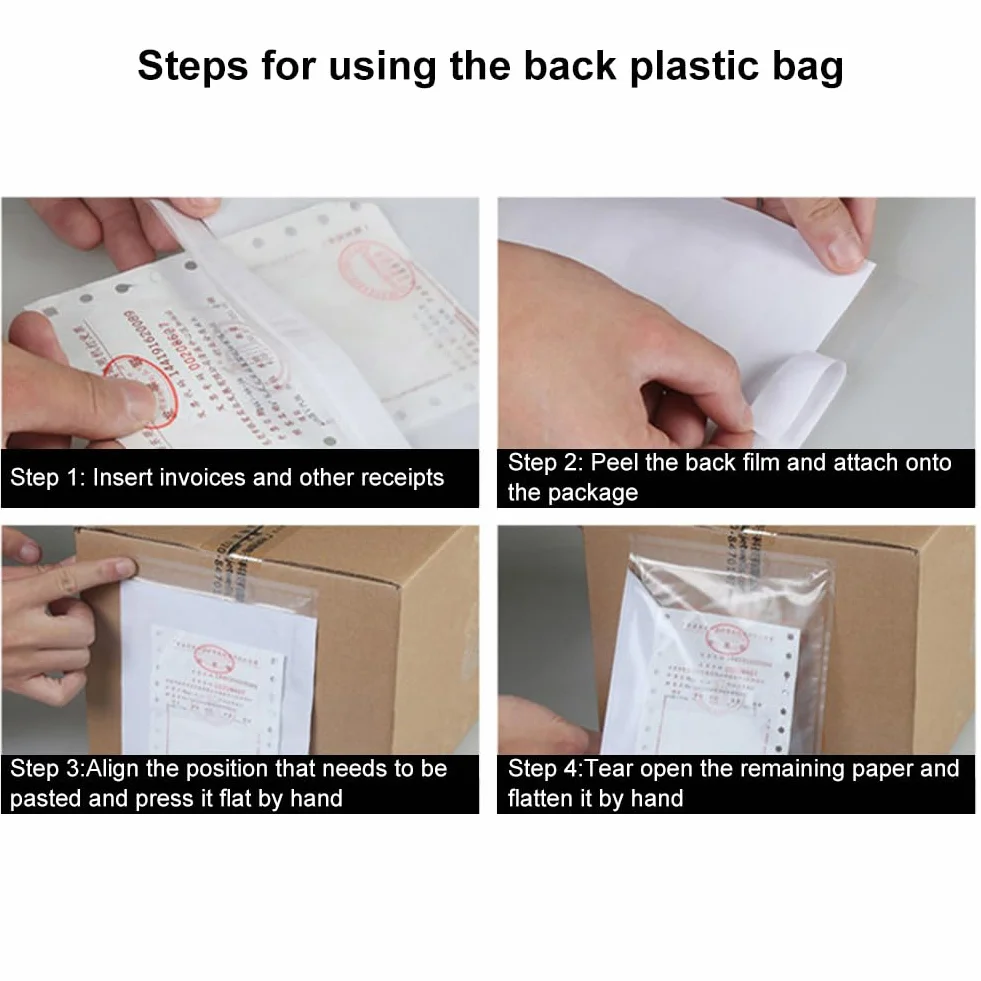 Bolsa Adhesiva Portadocumentos, Sobres Para Albaranes, Sobres Portadocumentos Adhesivos, Bolsa de Albaran, Guarda Albaranes, Facturas, Se Adapta a Documentos de Tamaño A5, 25 Piezas, Transparente