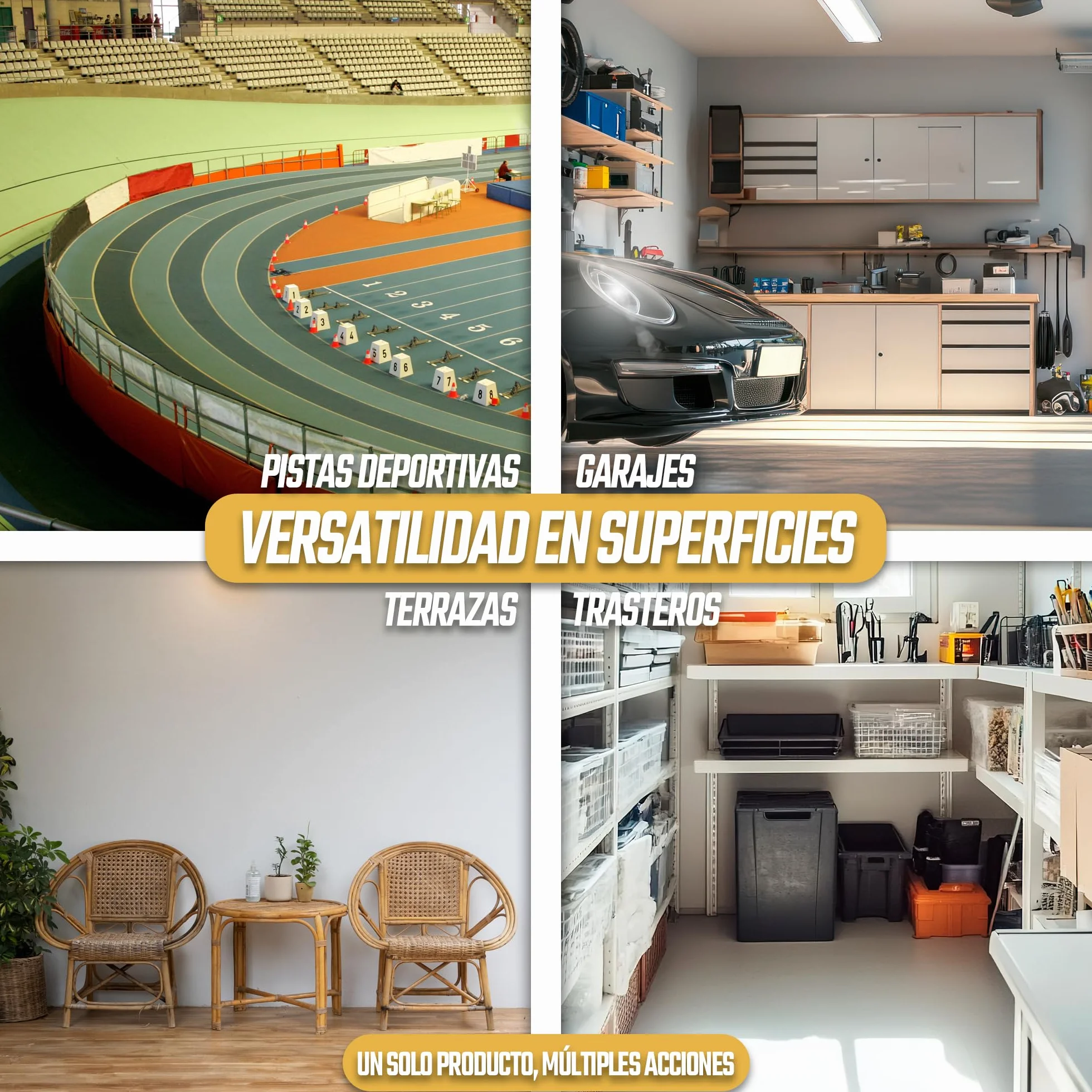 PINTURAS ECU - Pintura Suelos, Garajes y Pavimentos Deportivos en general - 4L - Acabado Mate - Protege y decora las superficies de hormigón, cemento y asfalto (Gris, 4 Litros)