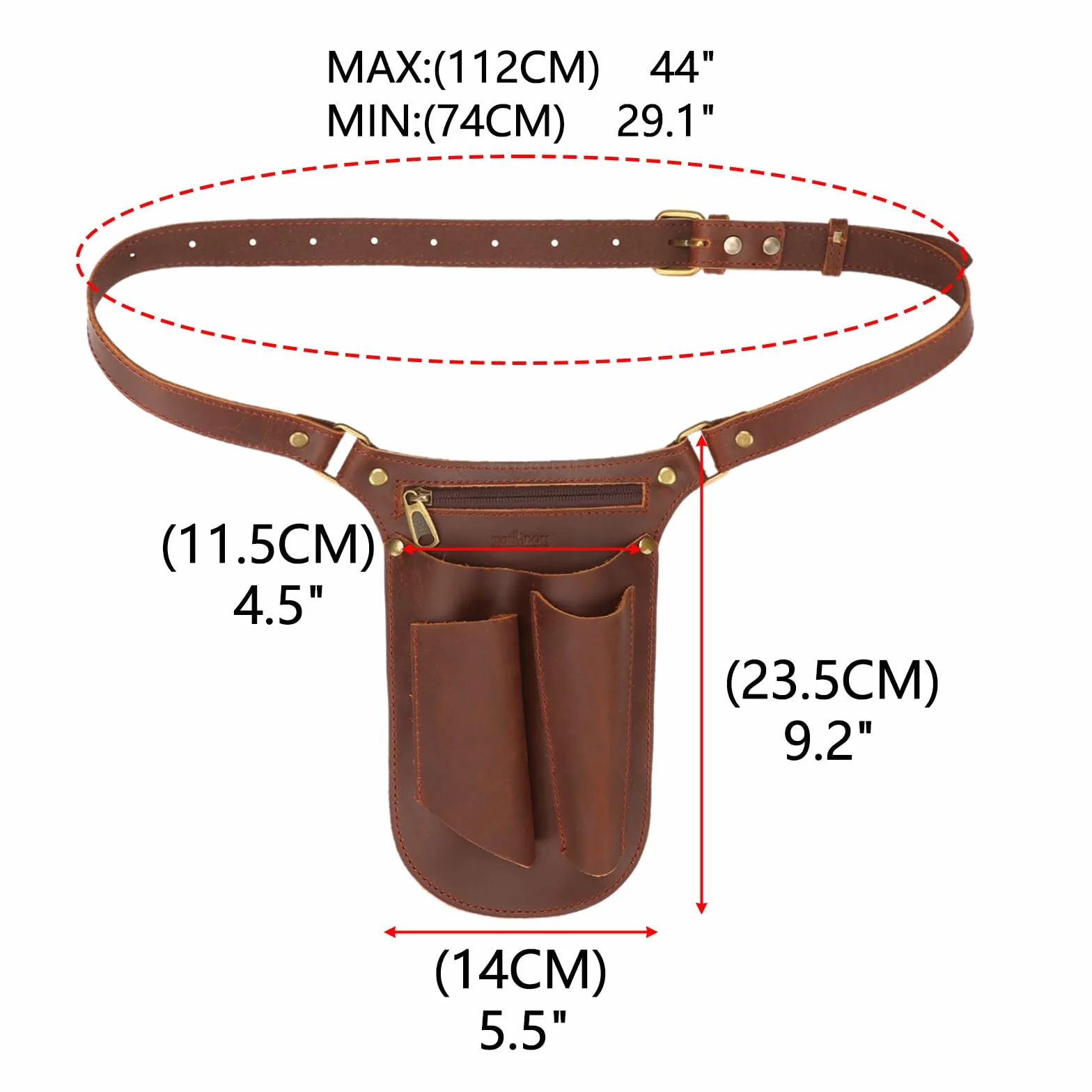 TOURBON Cinturón de herramientas de jardín de cuero genuino para hombres y mujeres, bolsa de Gandening, organizador de floristería, bolsa de jardinero