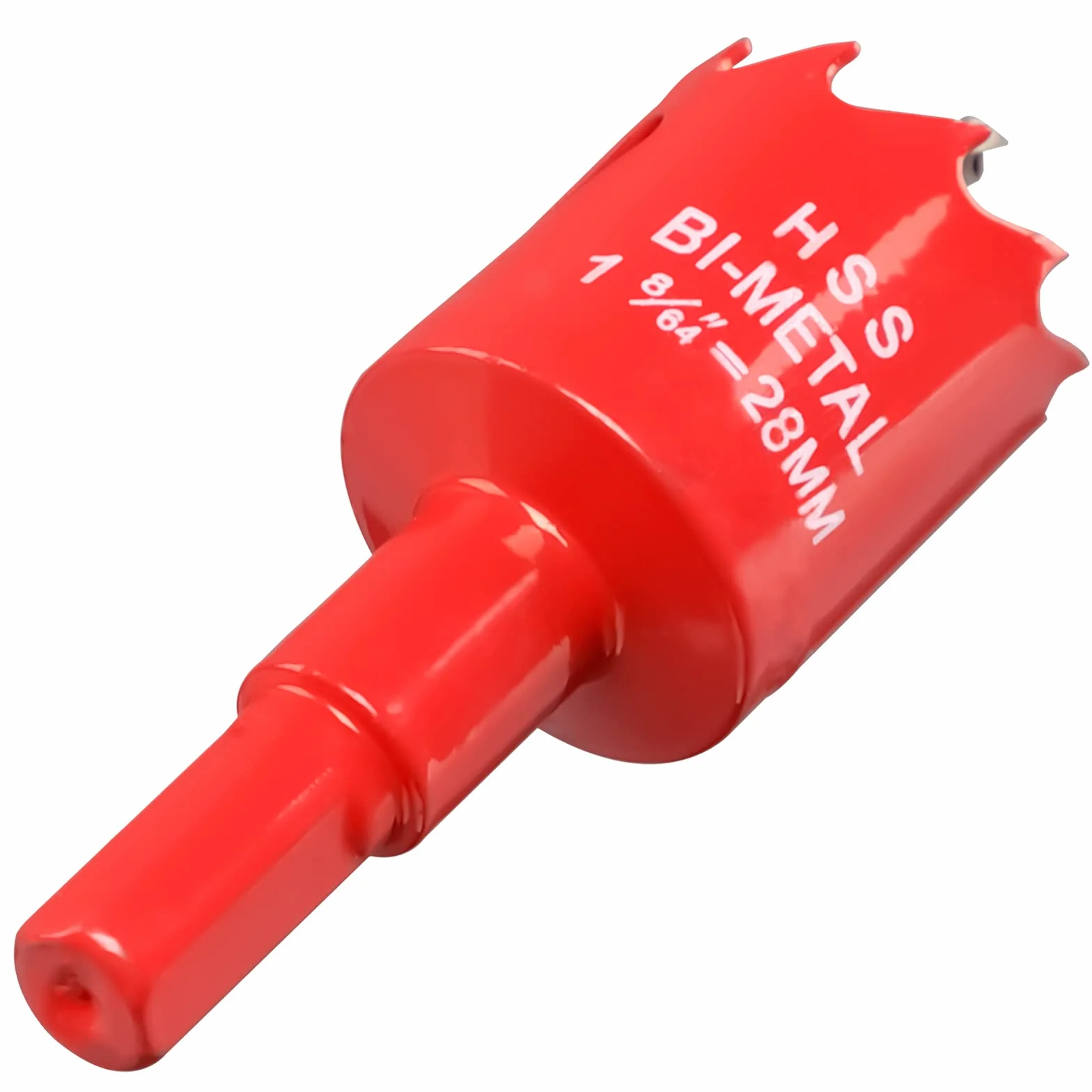 Sierras de Corona 28mm, M42 HSS Bi-Metal Coronas Perforadoras con Adaptador y Broca Piloto Profundidad de Corte 30mm, Abridor de Agujero para Metal Aluminio Madera PVC Plástico, Rojo