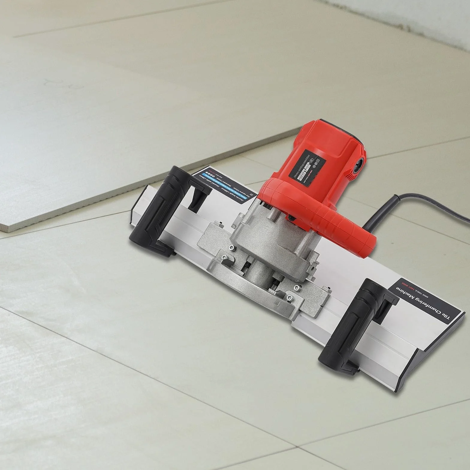 Máquina de biselado para azulejos de 1200 W, cortador de azulejos eléctrico para biselar, herramienta de corte de borde de 43 grados, máquina de ángulo con refrigeración por agua para biselado preciso
