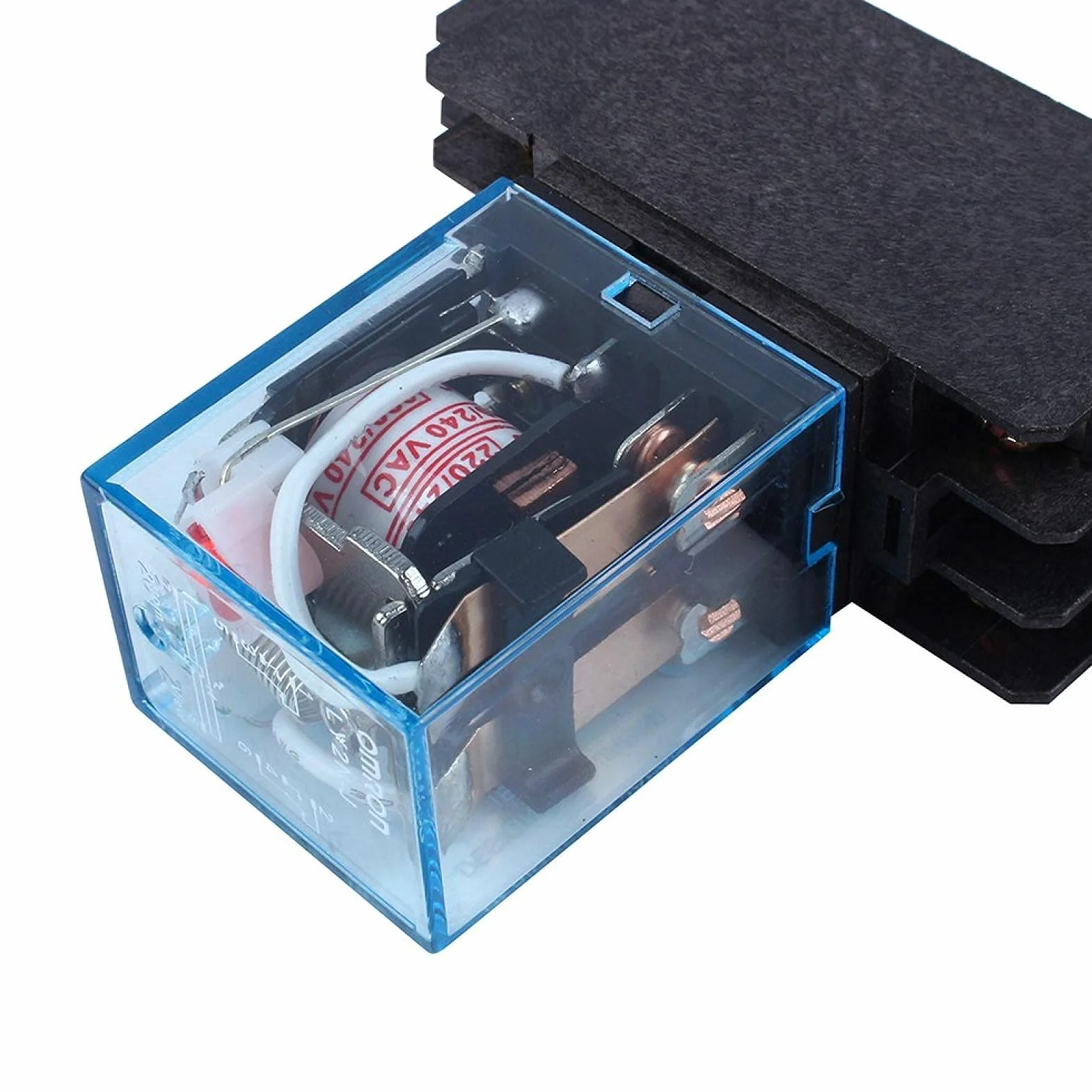 Tyenaza Rele 220V, Relé de Alimentación Electromagnético, LY2NJ AC 220V 8-Pin 10A Mini Relé de Potencia Electromagnético con Base de Enchufe, para Sistema de Control AutomáTico, Equipos ElectróNicos