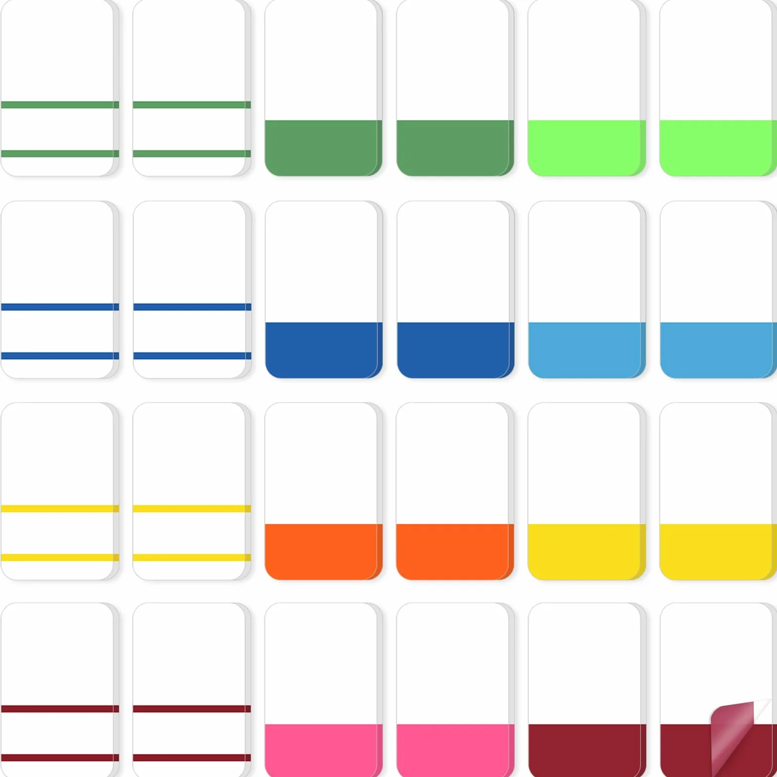 Índices Adhesivos - 480 Piezas Page Marker Set Index Autoadhesivas 4x2.5cm Organización de Documentos - 12 Colores Pestañas Adhesivas para Marcadores de Página o Libros, Cuaderno, Oficina