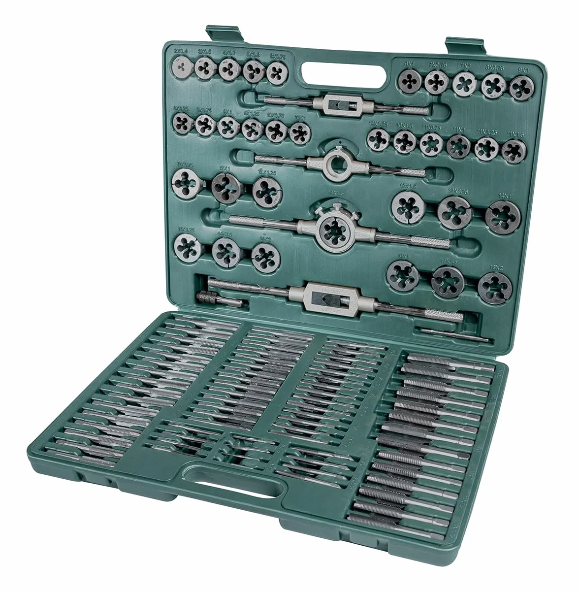 Mannesmann M53255, Juego de herramientas para roscar, 110 Piezas